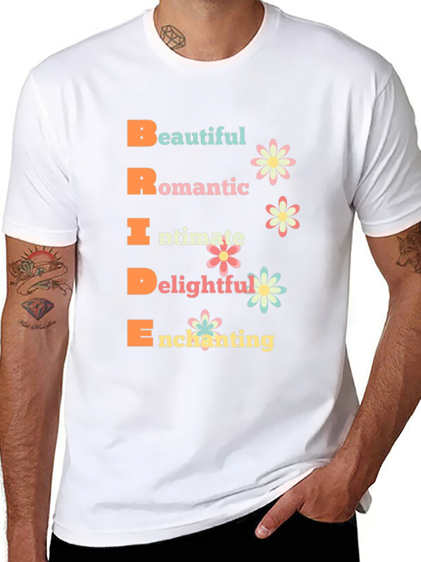 Bride Acronym Graphic T-Shirt - Romantic Wedding Tee