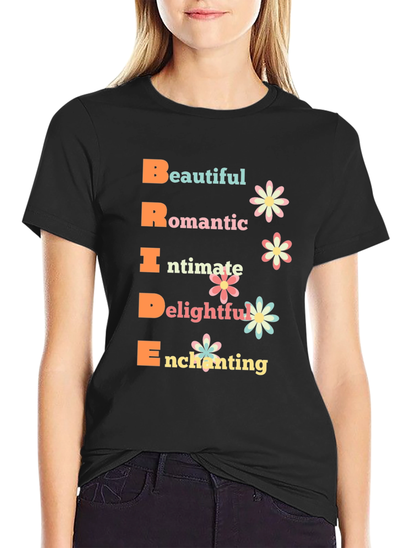 Bride Acronym Graphic T-Shirt - Romantic Wedding Tee