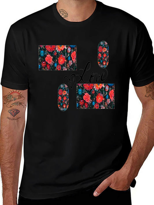 Love Floral Pattern T-Shirt