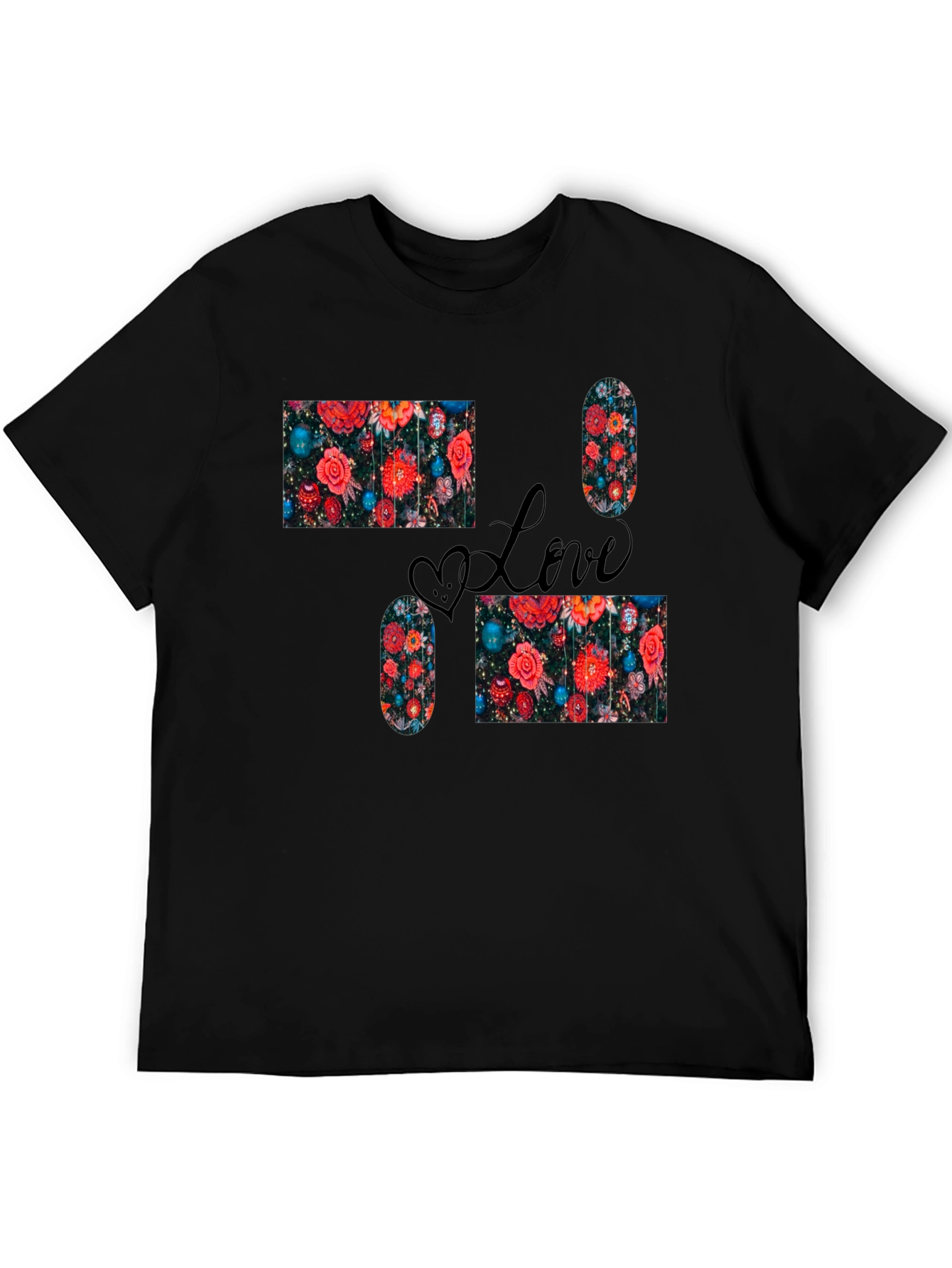 Love Floral Pattern T-Shirt