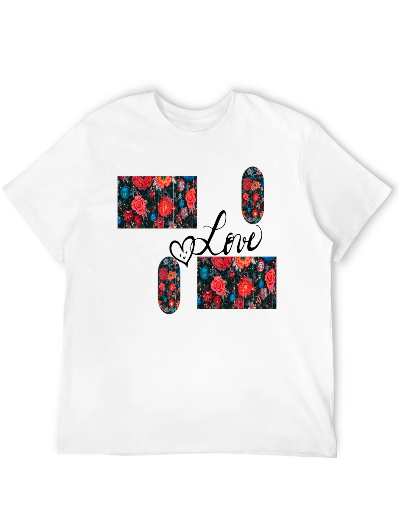 Love Floral Pattern T-Shirt