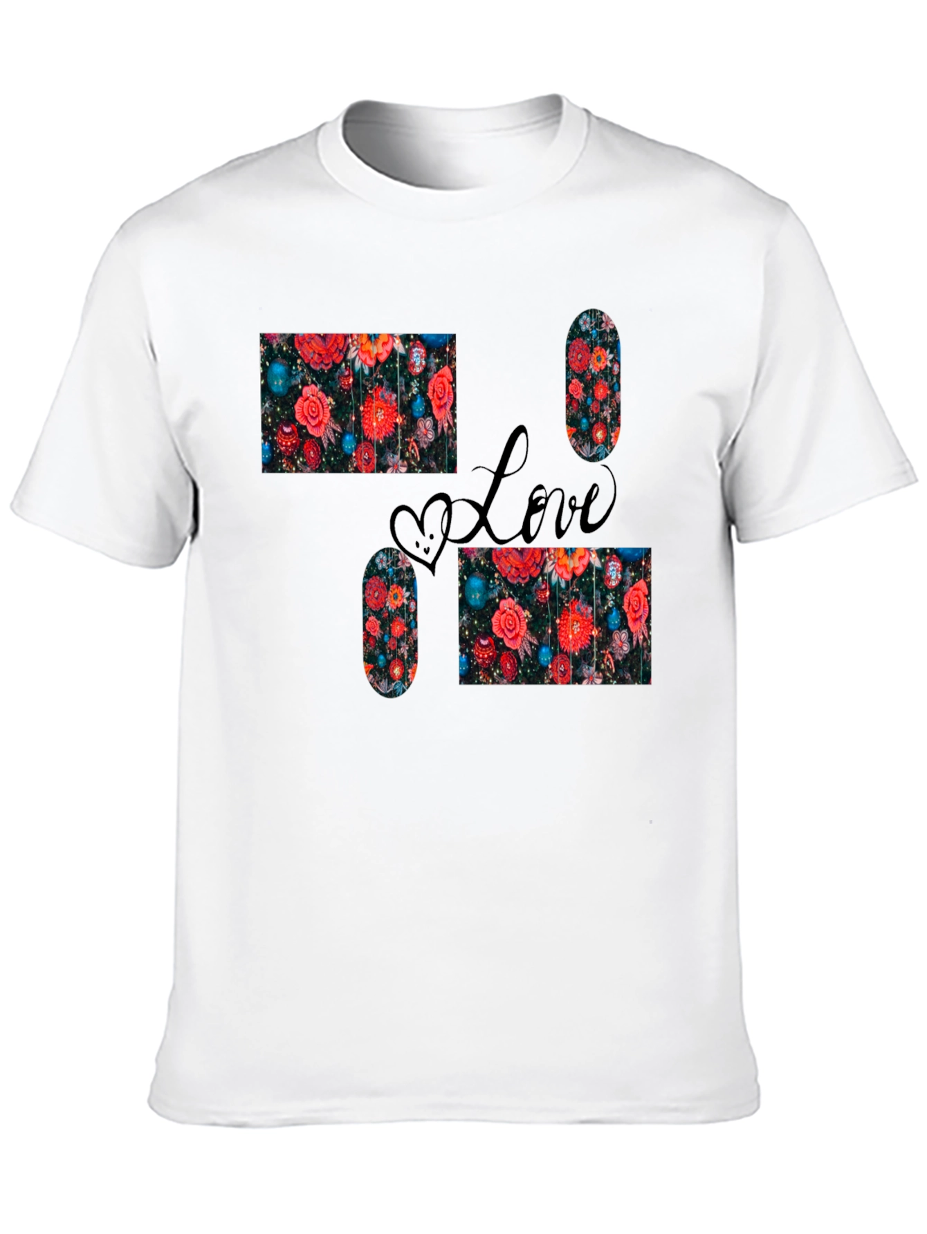 Love Floral Pattern T-Shirt