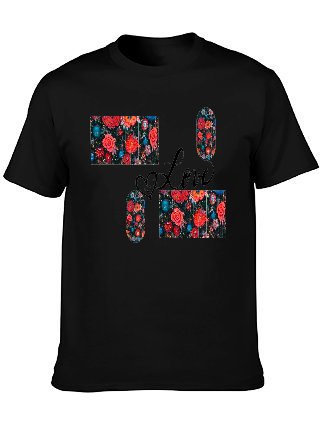 Love Floral Pattern T-Shirt