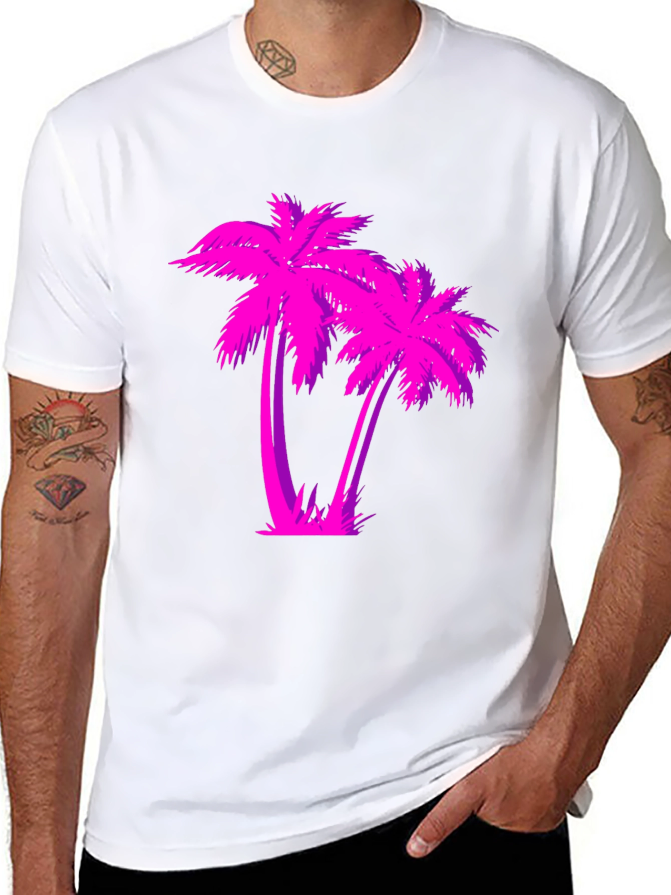Retro Palm Tree Graphic T-Shirt