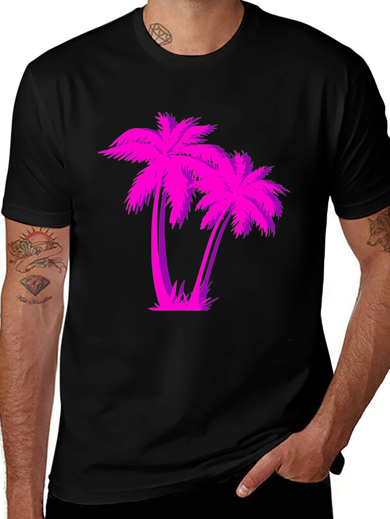 Retro Palm Tree Graphic T-Shirt