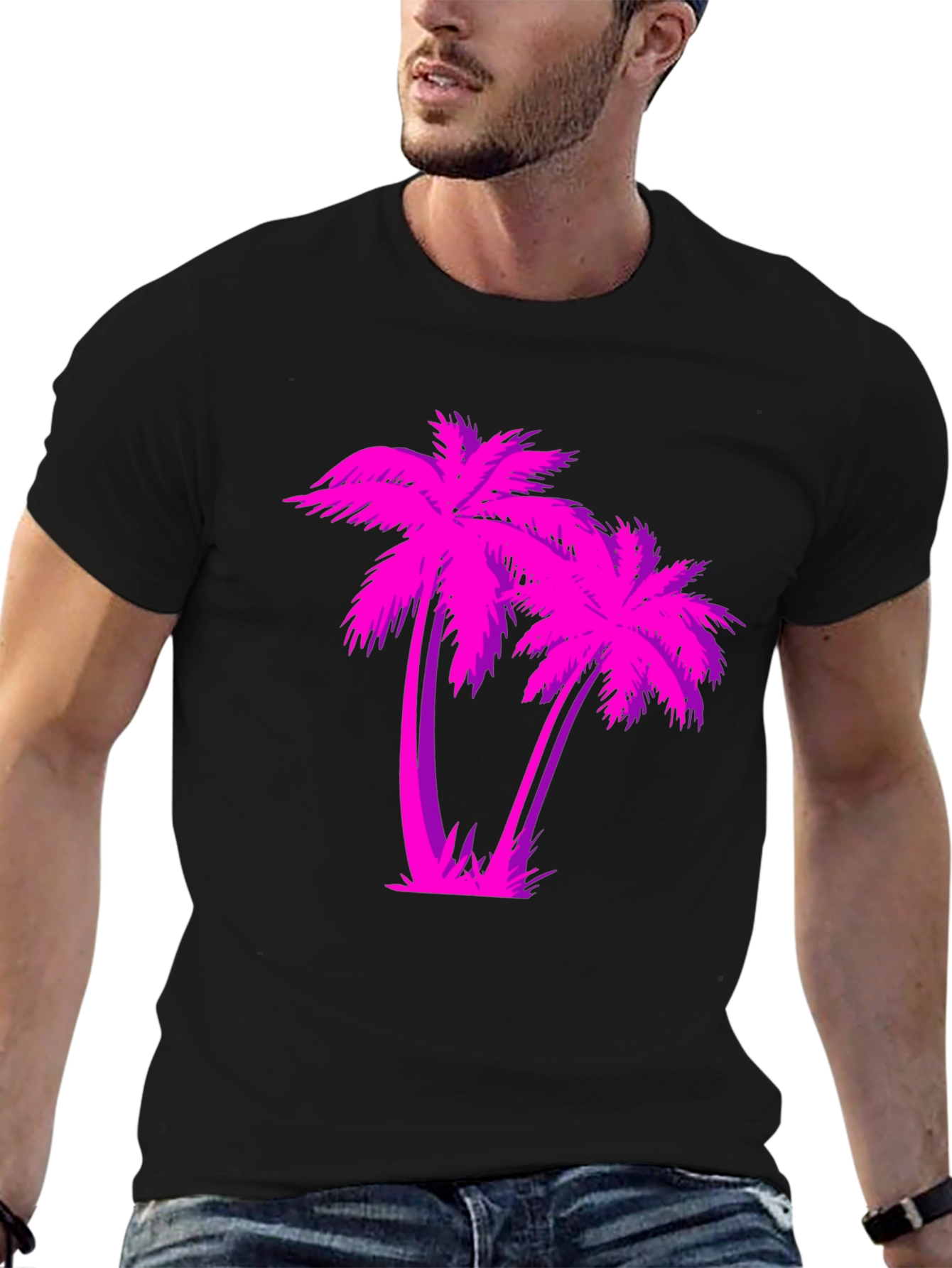 Retro Palm Tree Graphic T-Shirt