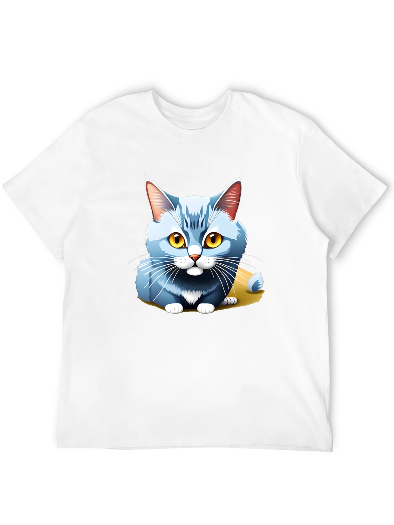Cute Cartoon Cat T-Shirt - Soft Cotton Blend