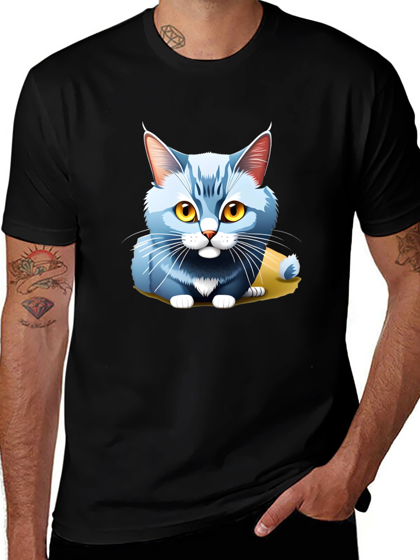 Cute Cartoon Cat T-Shirt - Soft Cotton Blend