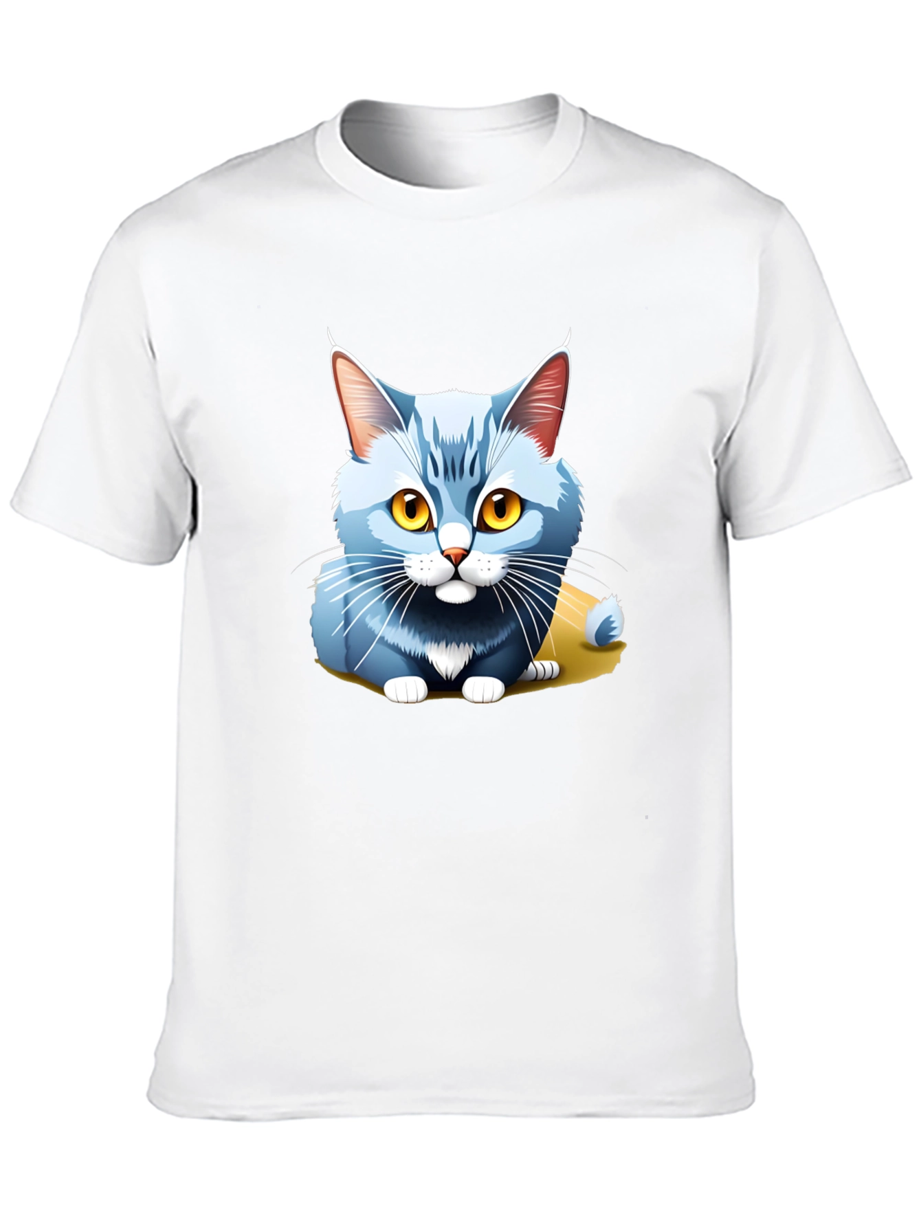 Cute Cartoon Cat T-Shirt - Soft Cotton Blend