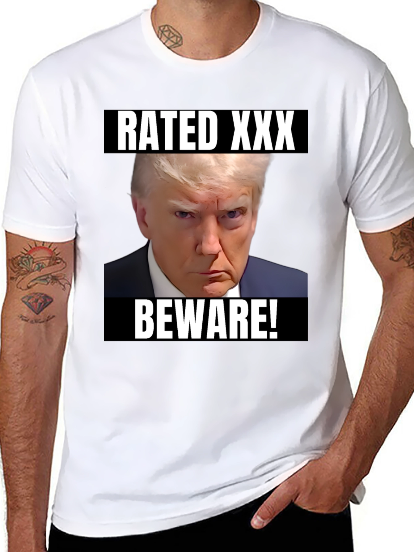 Rated XXX Beware! Trump T-Shirt