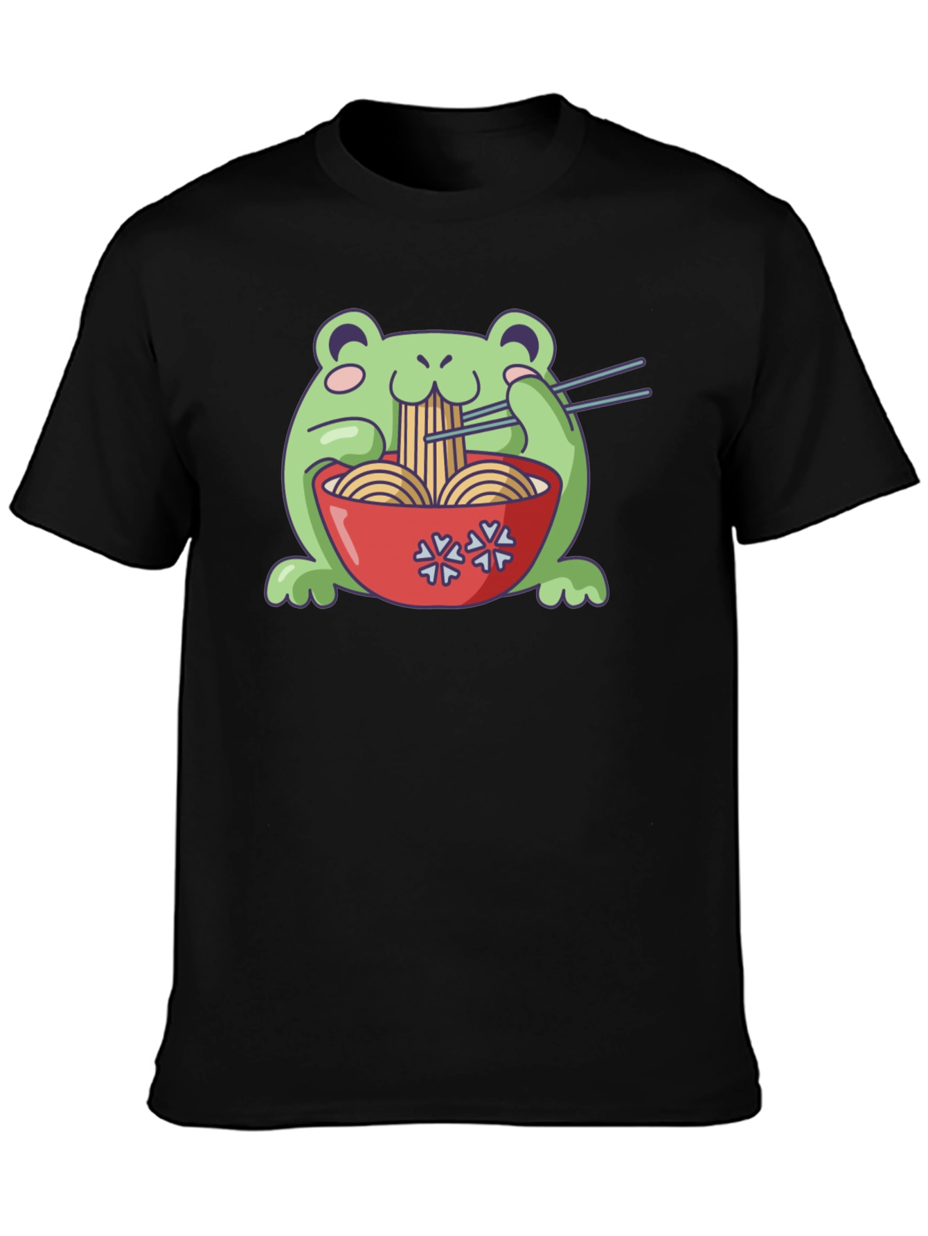 Frog Ramen T-Shirt - Cute Kawaii Noodles
