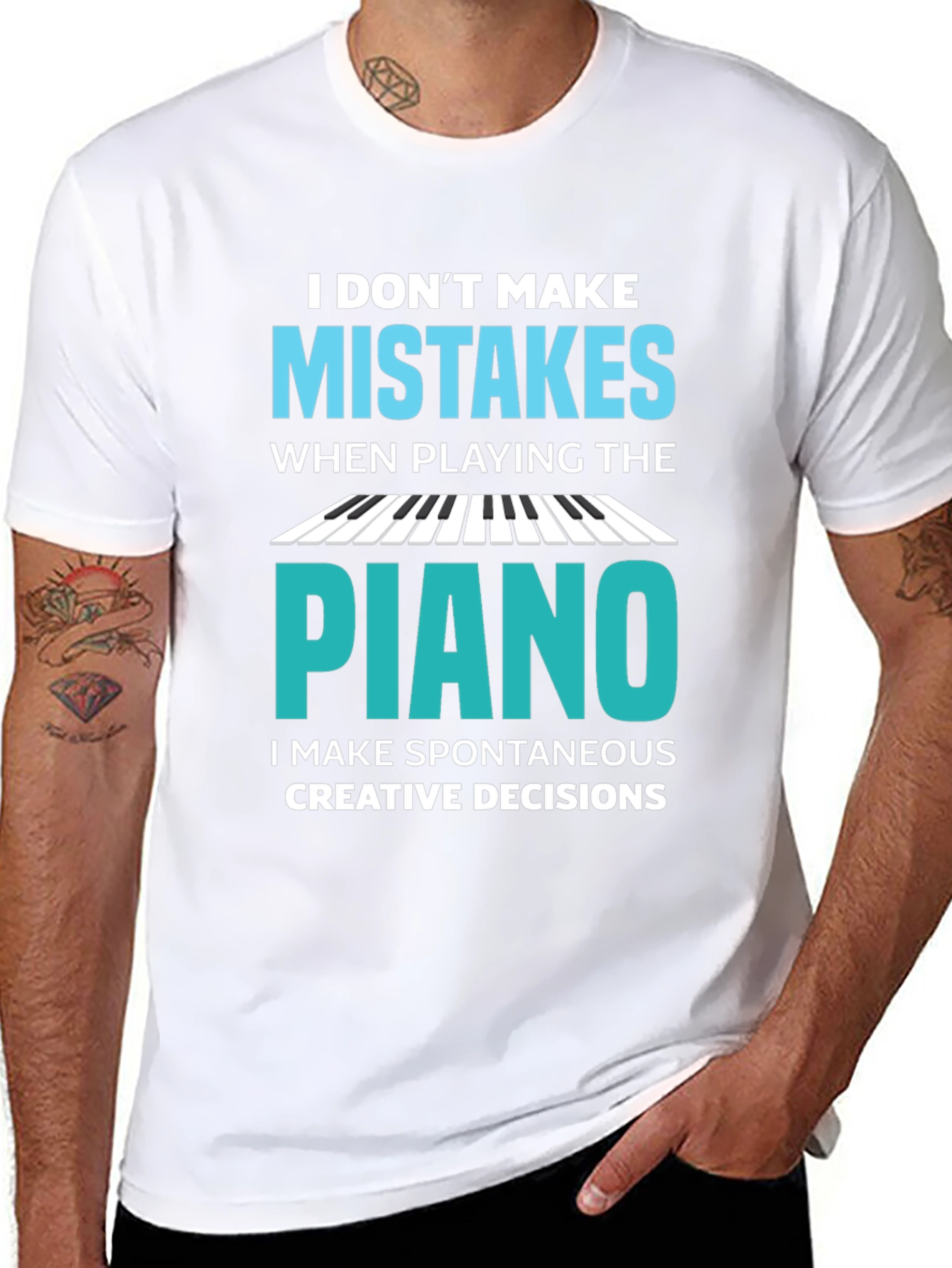 Funny Piano Player T-Shirt - I Dont Make Mistakes
