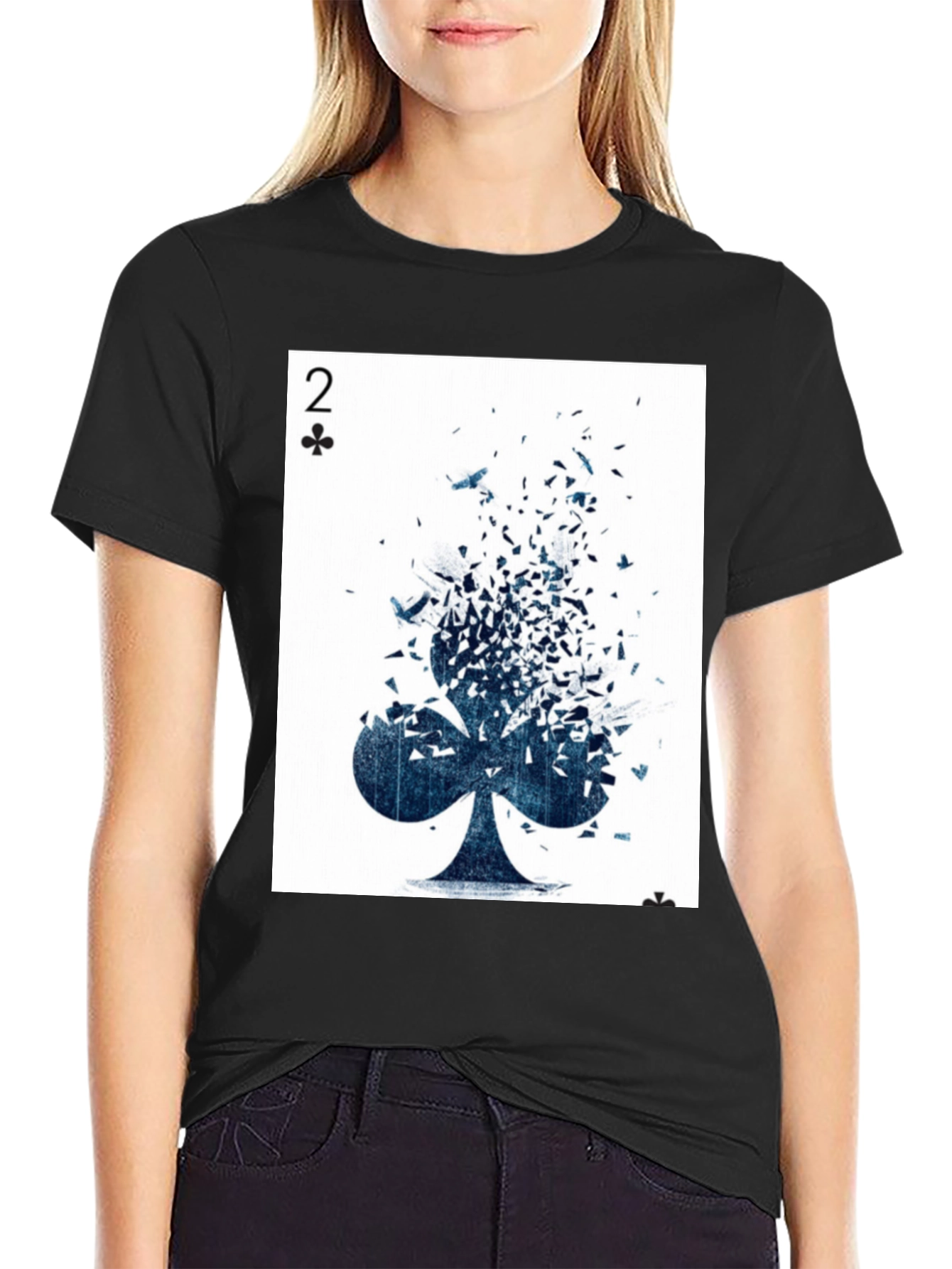 Two of Clubs Graphic Tee - Unique Card Design