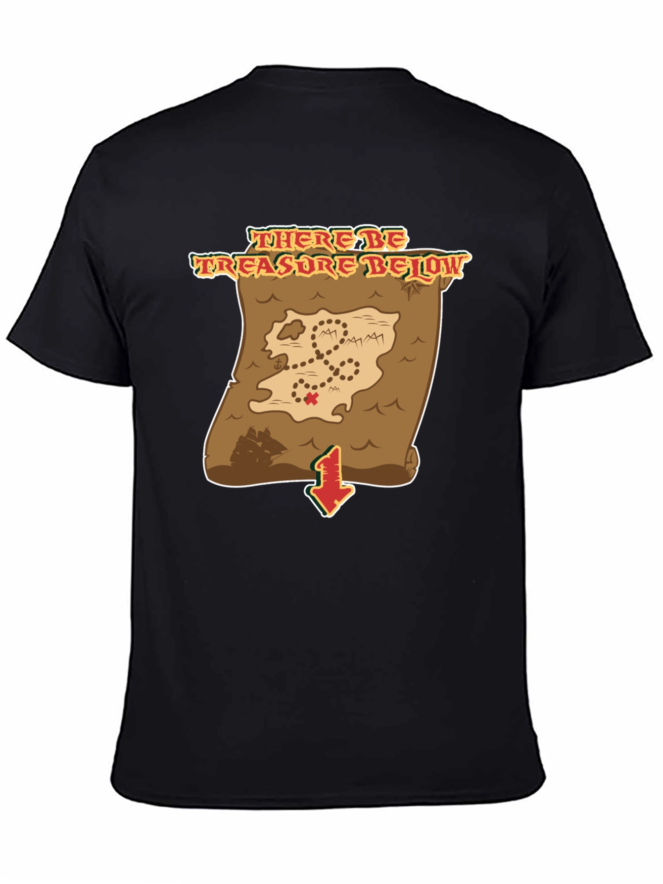 Treasure Map T-Shirt - Pirates Booty Below!