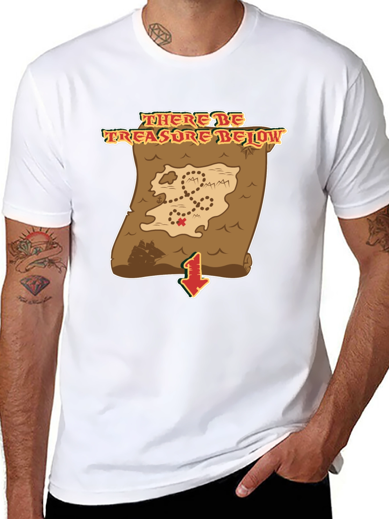 Treasure Map T-Shirt - Pirates Booty Below!