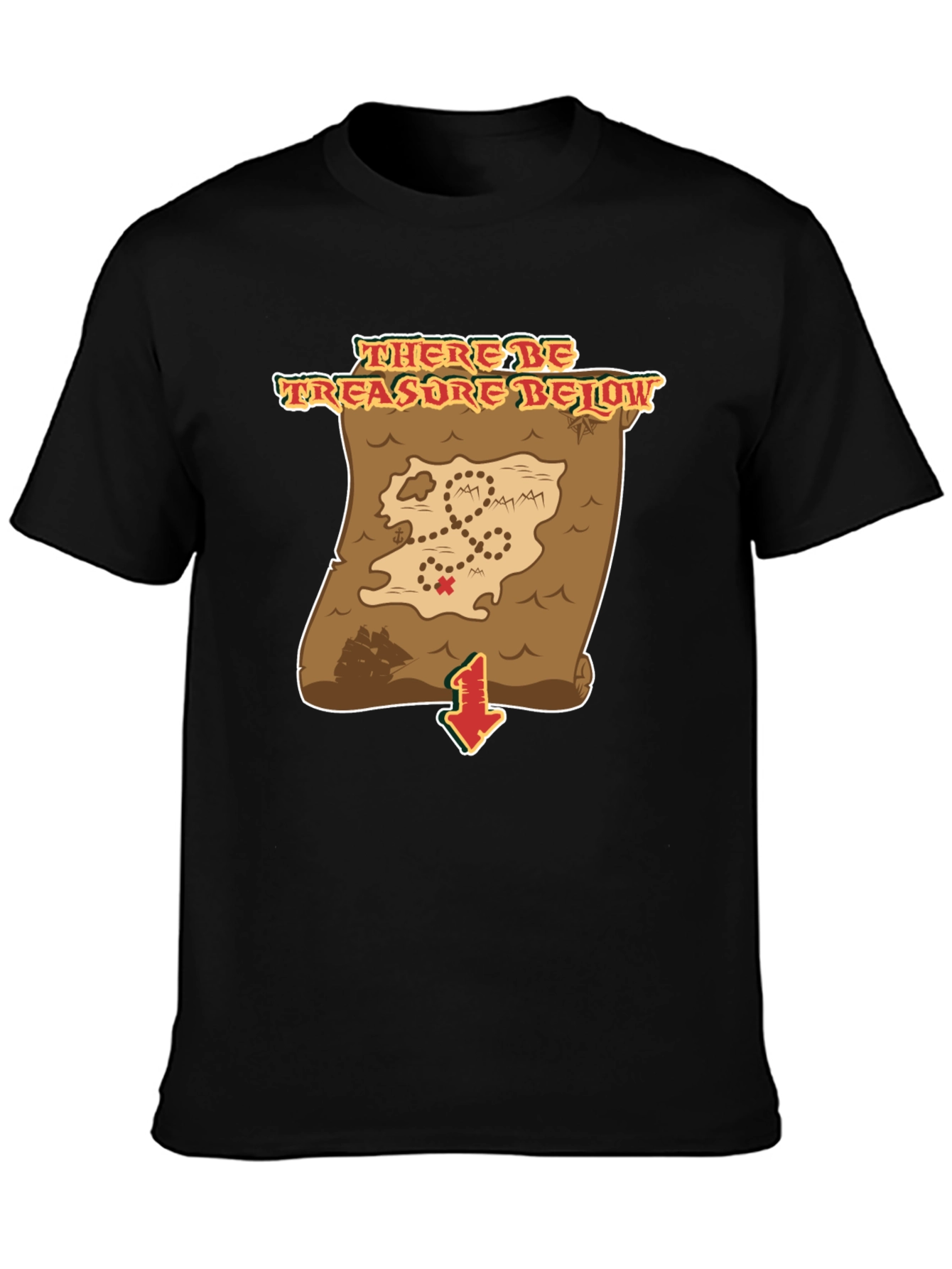 Treasure Map T-Shirt - Pirates Booty Below!