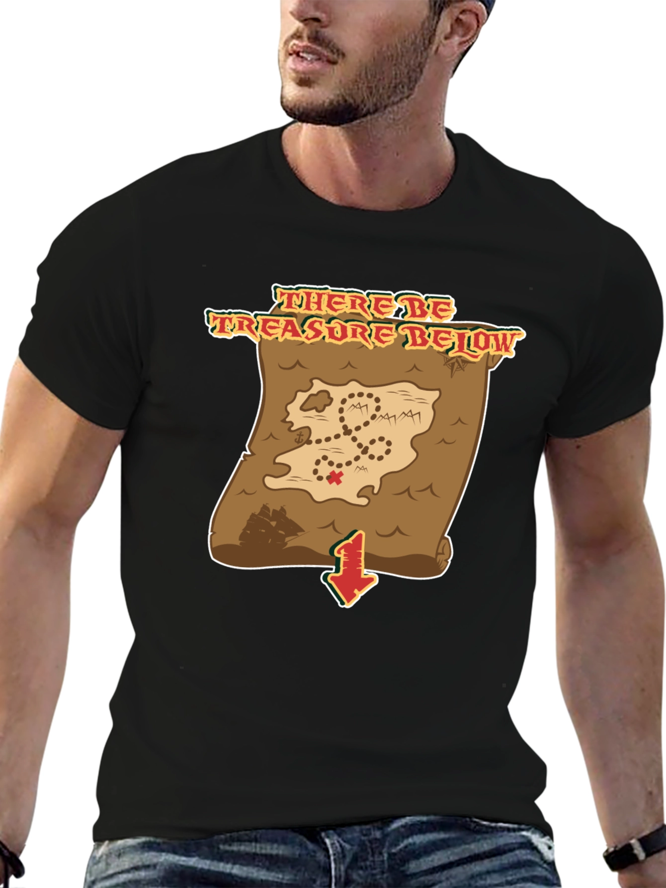 Treasure Map T-Shirt - Pirates Booty Below!