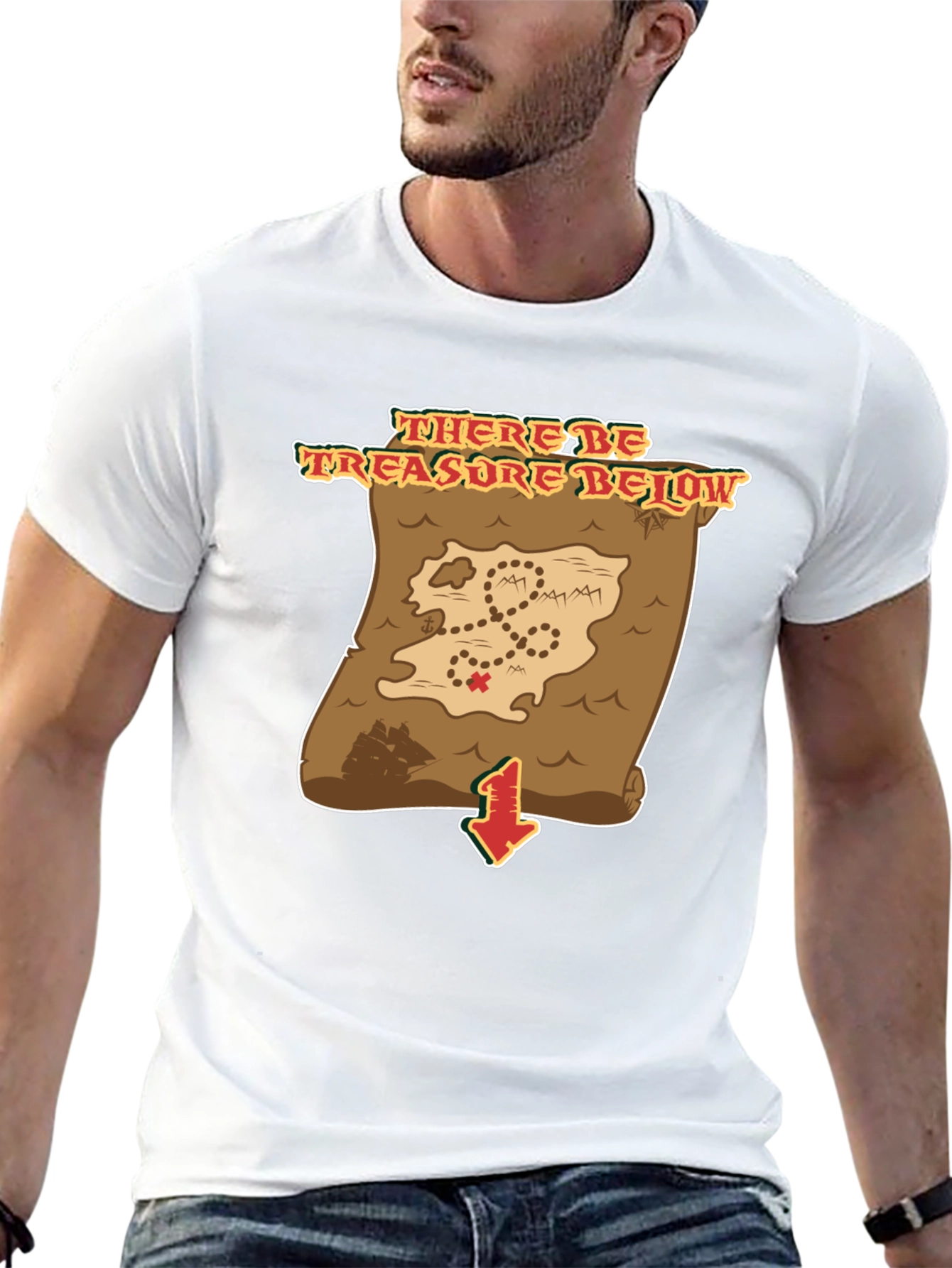 Treasure Map T-Shirt - Pirates Booty Below!