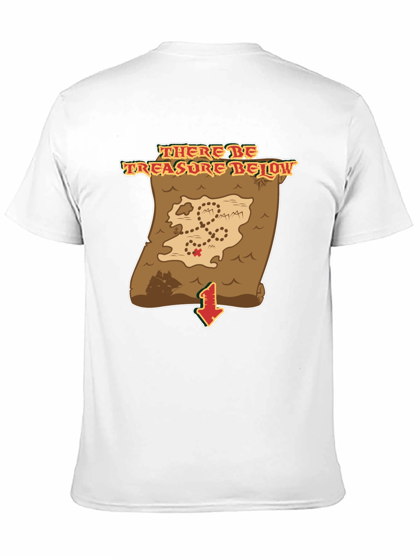 Treasure Map T-Shirt - Pirates Booty Below!