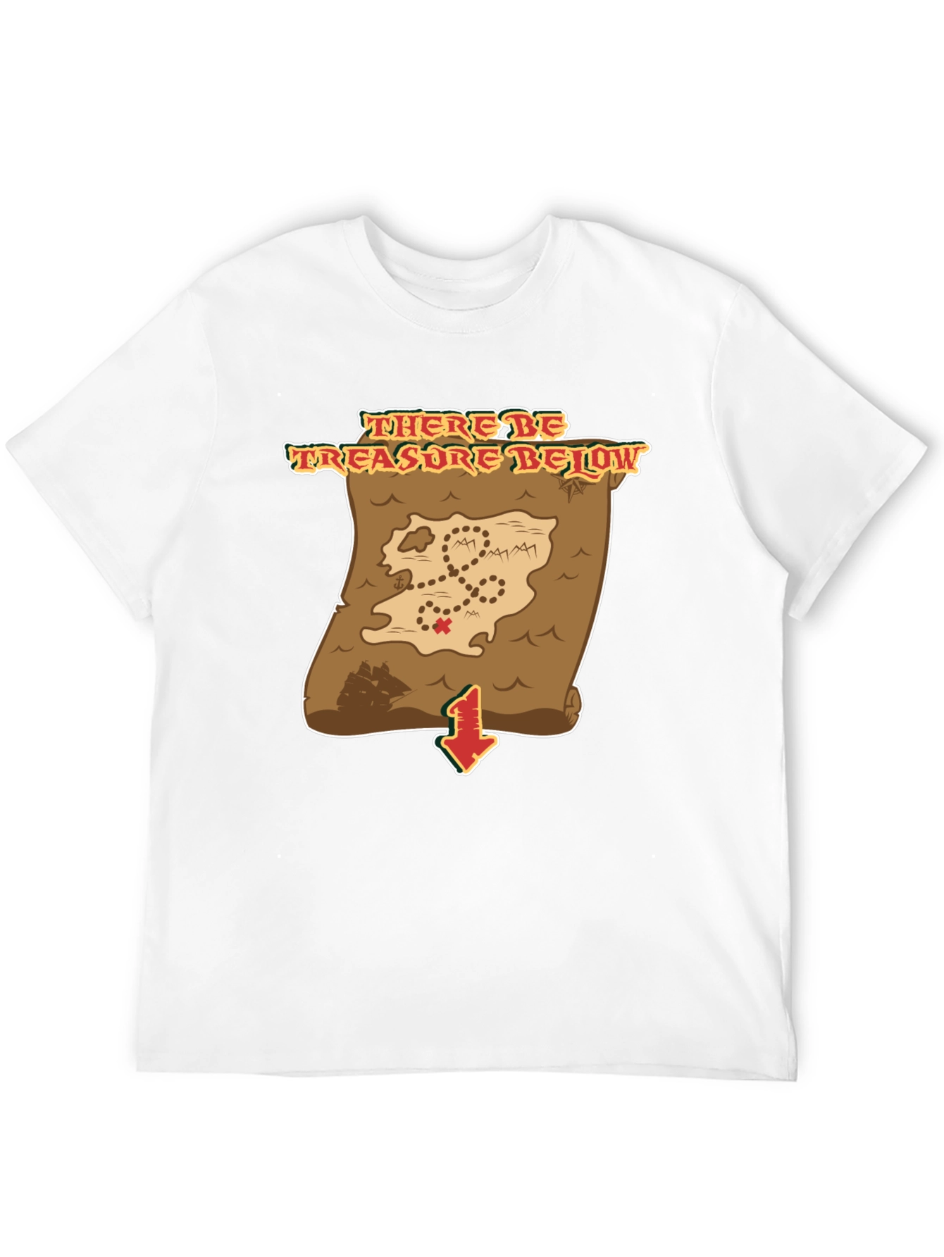 Treasure Map T-Shirt - Pirates Booty Below!
