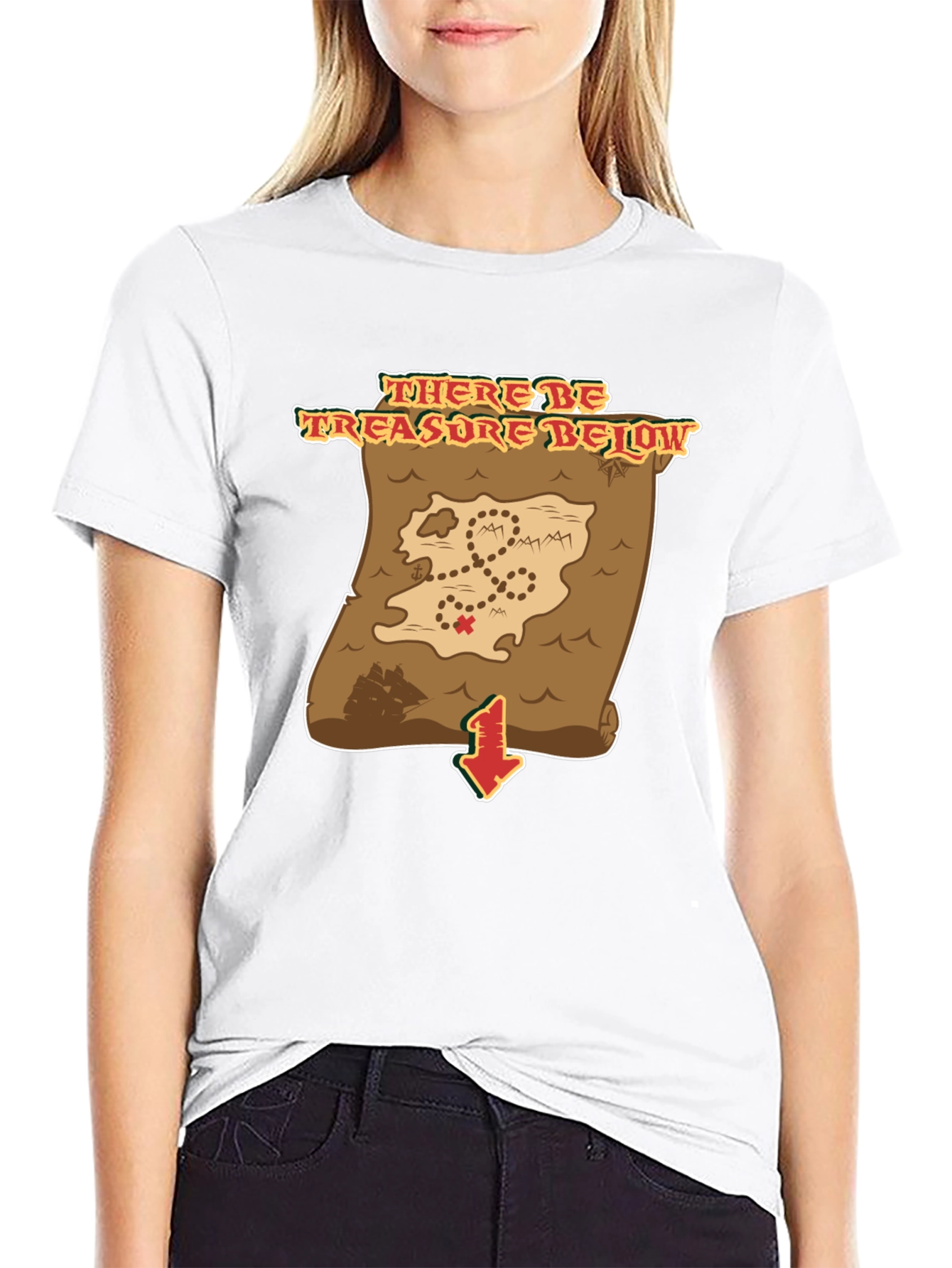 Treasure Map T-Shirt - Pirates Booty Below!