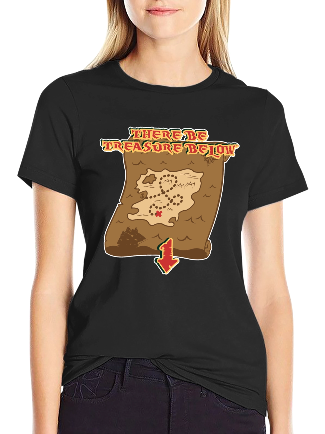 Treasure Map T-Shirt - Pirates Booty Below!