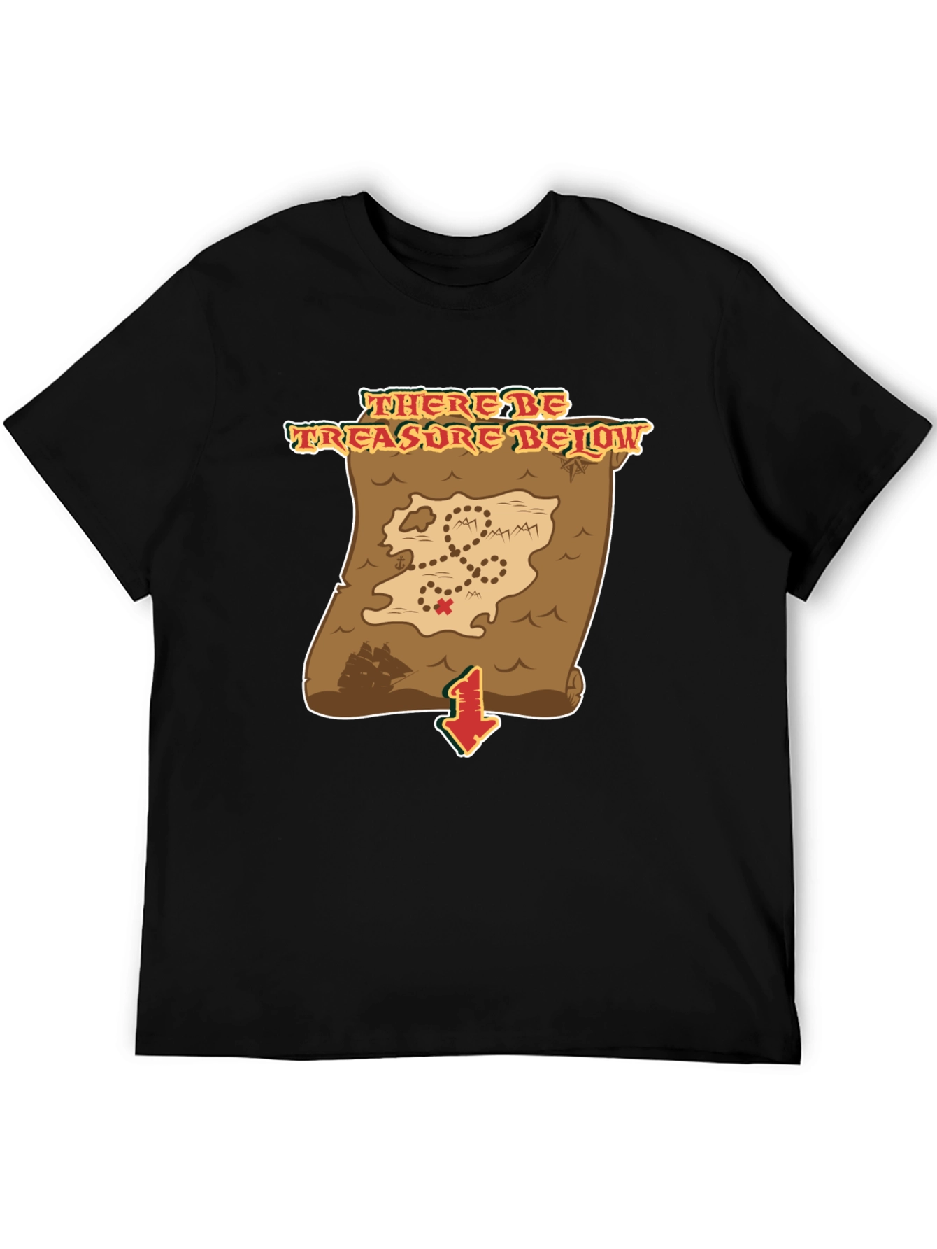 Treasure Map T-Shirt - Pirates Booty Below!