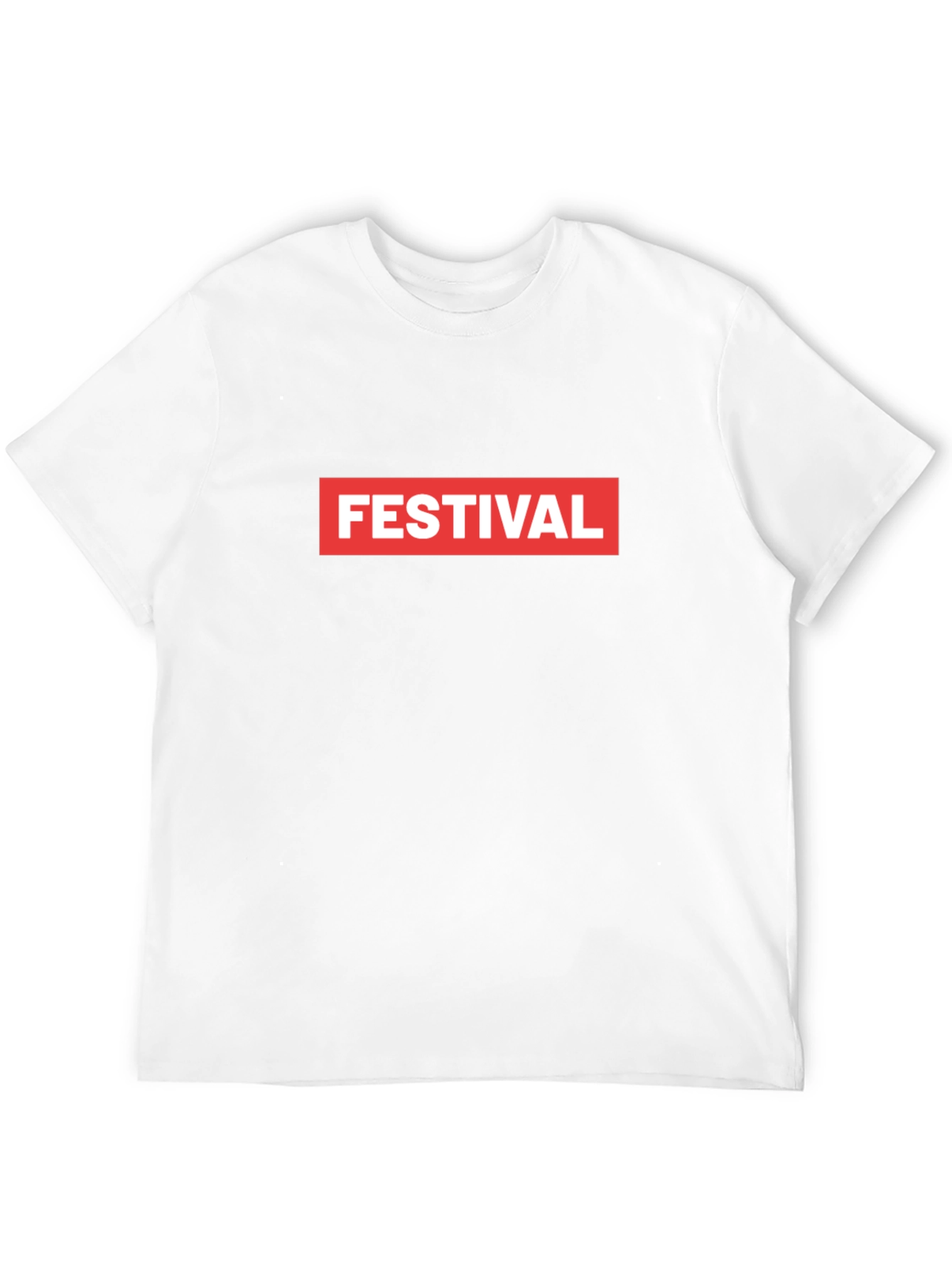 Festival Box Logo Graphic Tee - Cool Black T-Shirt
