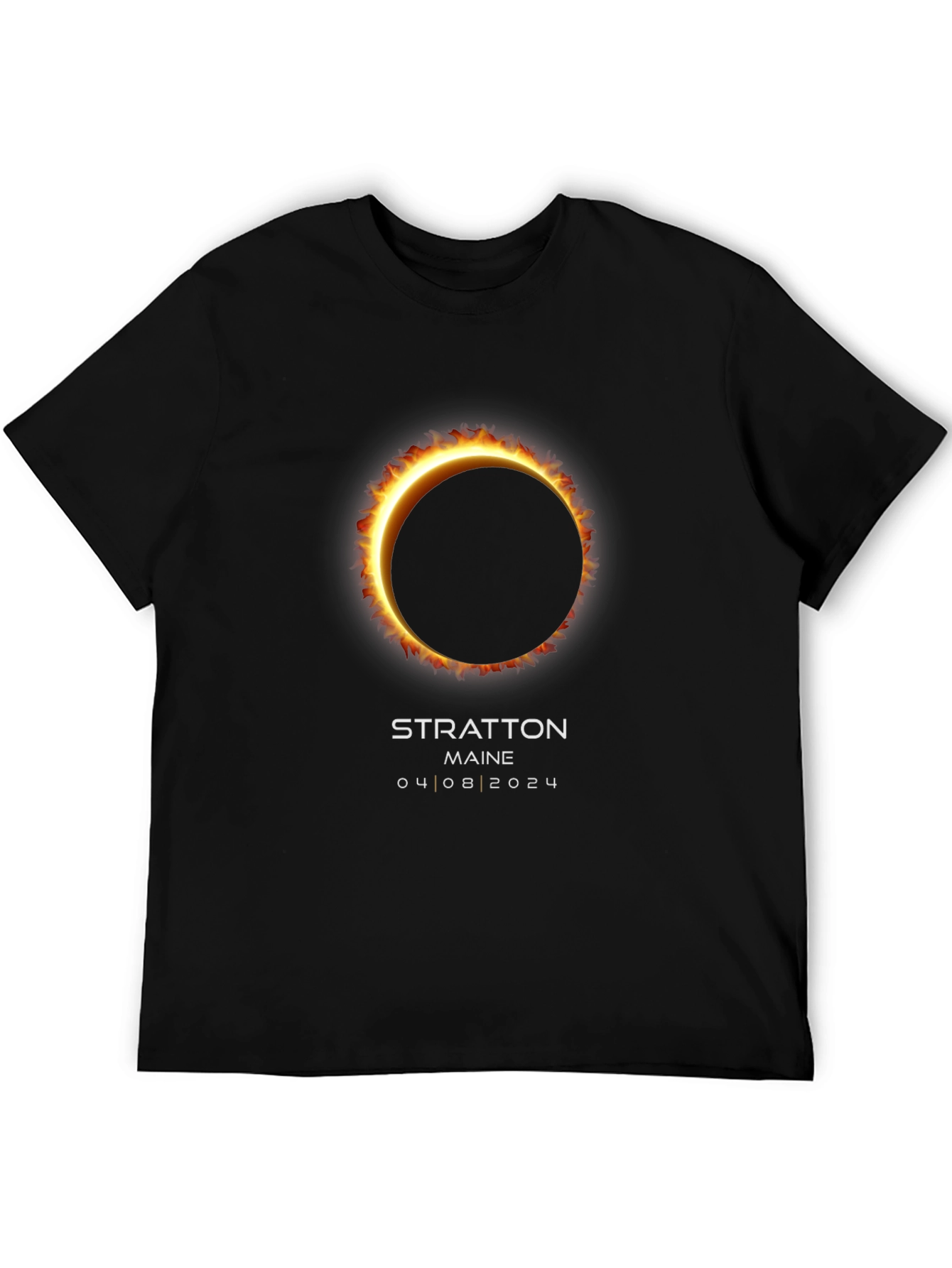 Stratton Maine Solar Eclipse T-Shirt - April 8 2024