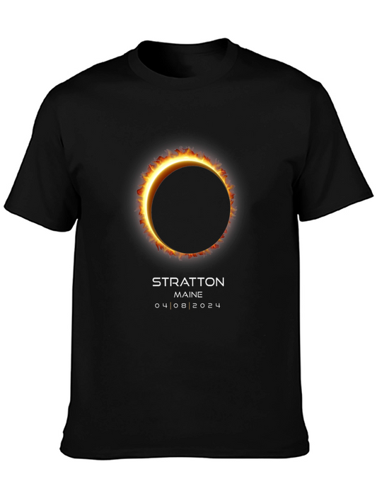 Stratton Maine Solar Eclipse T-Shirt - April 8 2024