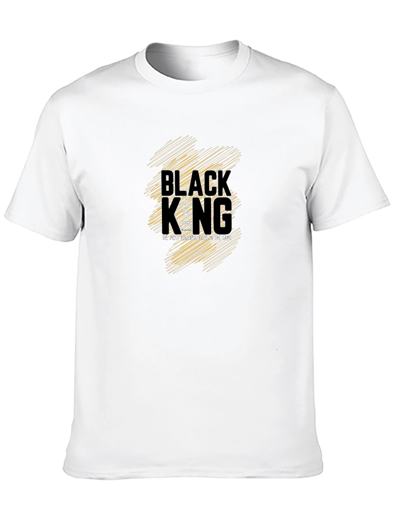 Black King Graphic Print T-Shirt - Casual Wear