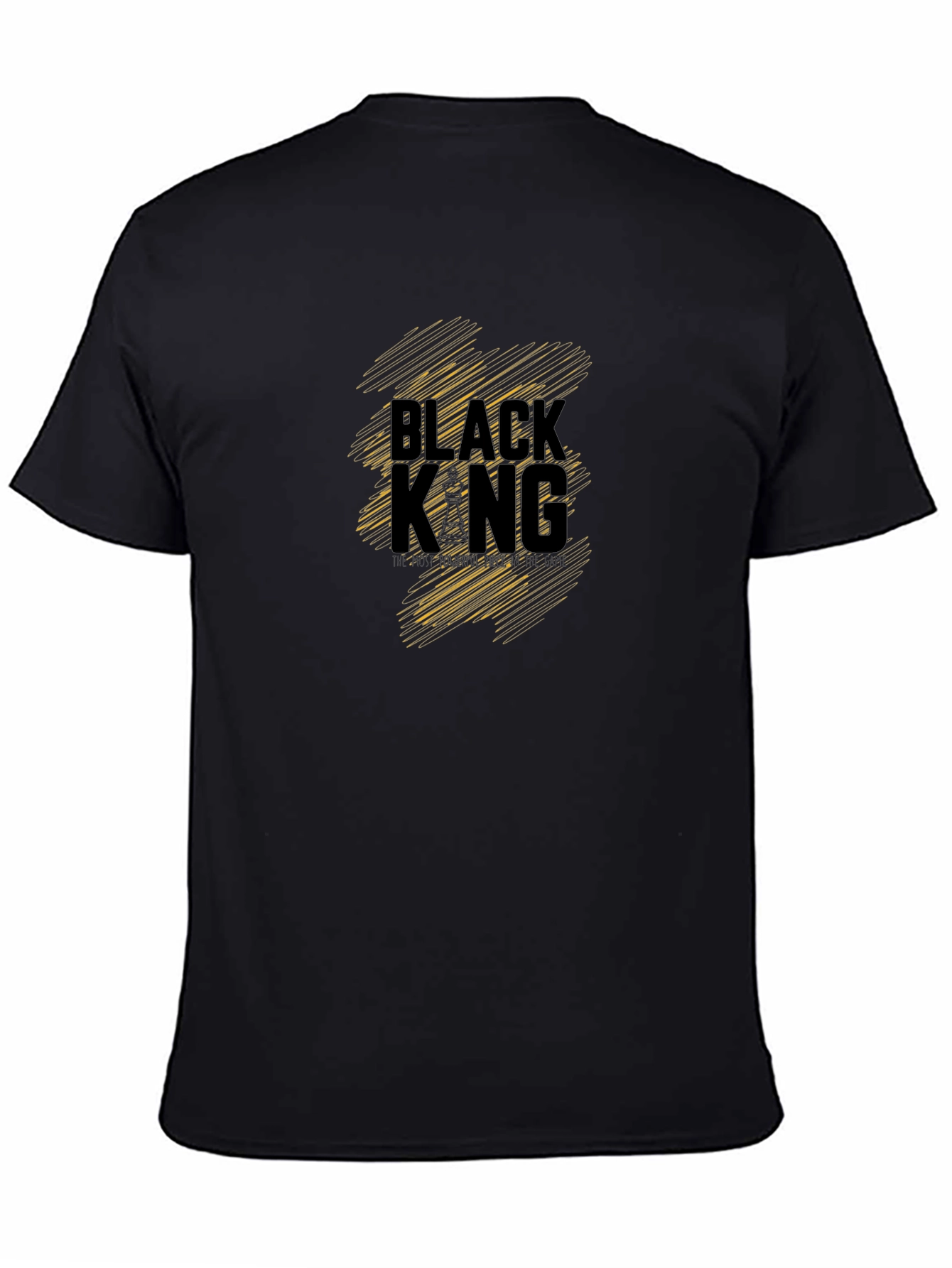 Black King Graphic Print T-Shirt - Casual Wear