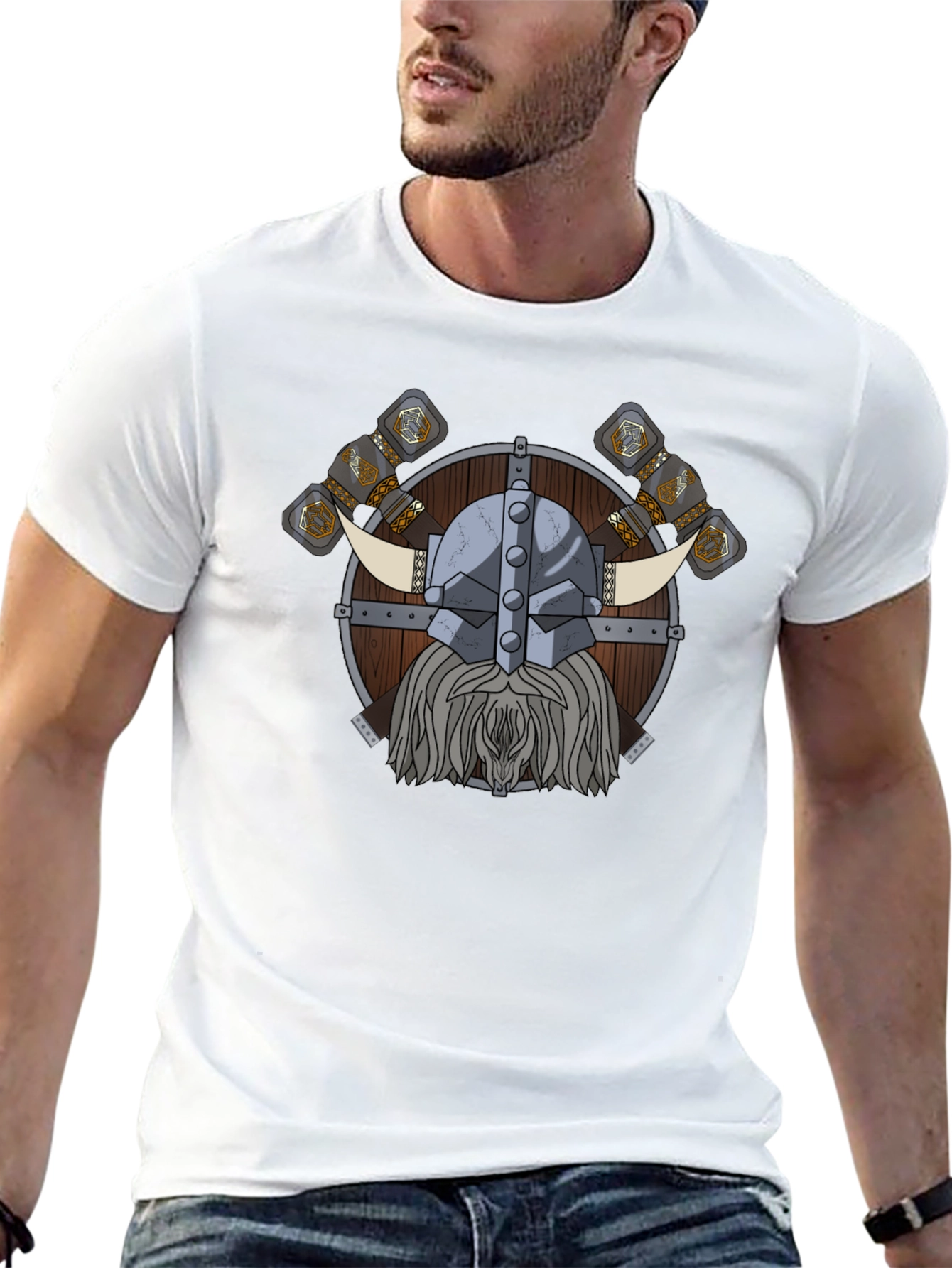Viking Warrior Shield Graphic Tee