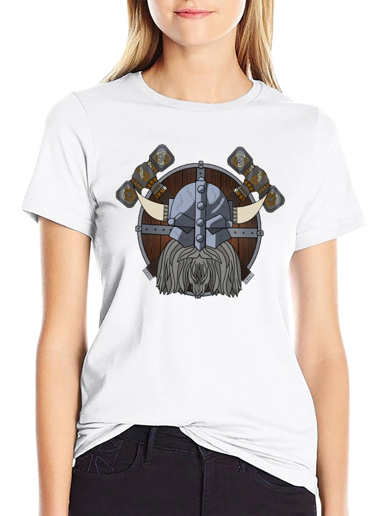 Viking Warrior Shield Graphic Tee
