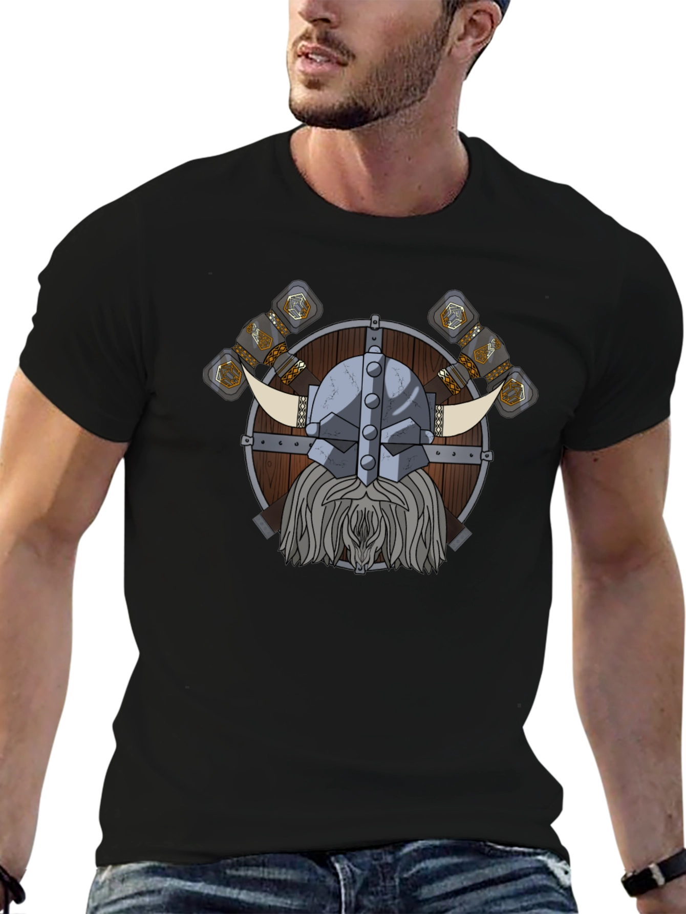 Viking Warrior Shield Graphic Tee