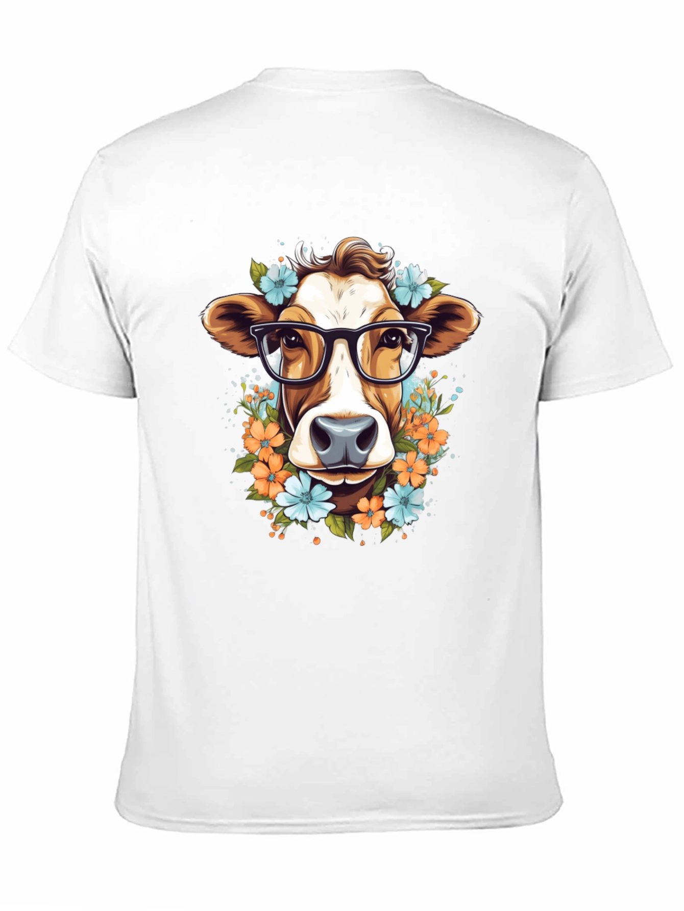 Cow with Glasses Graphic Tee