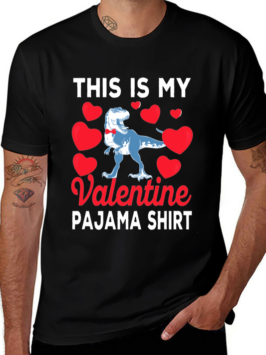 Valentines Day Dinosaur Pajama Shirt