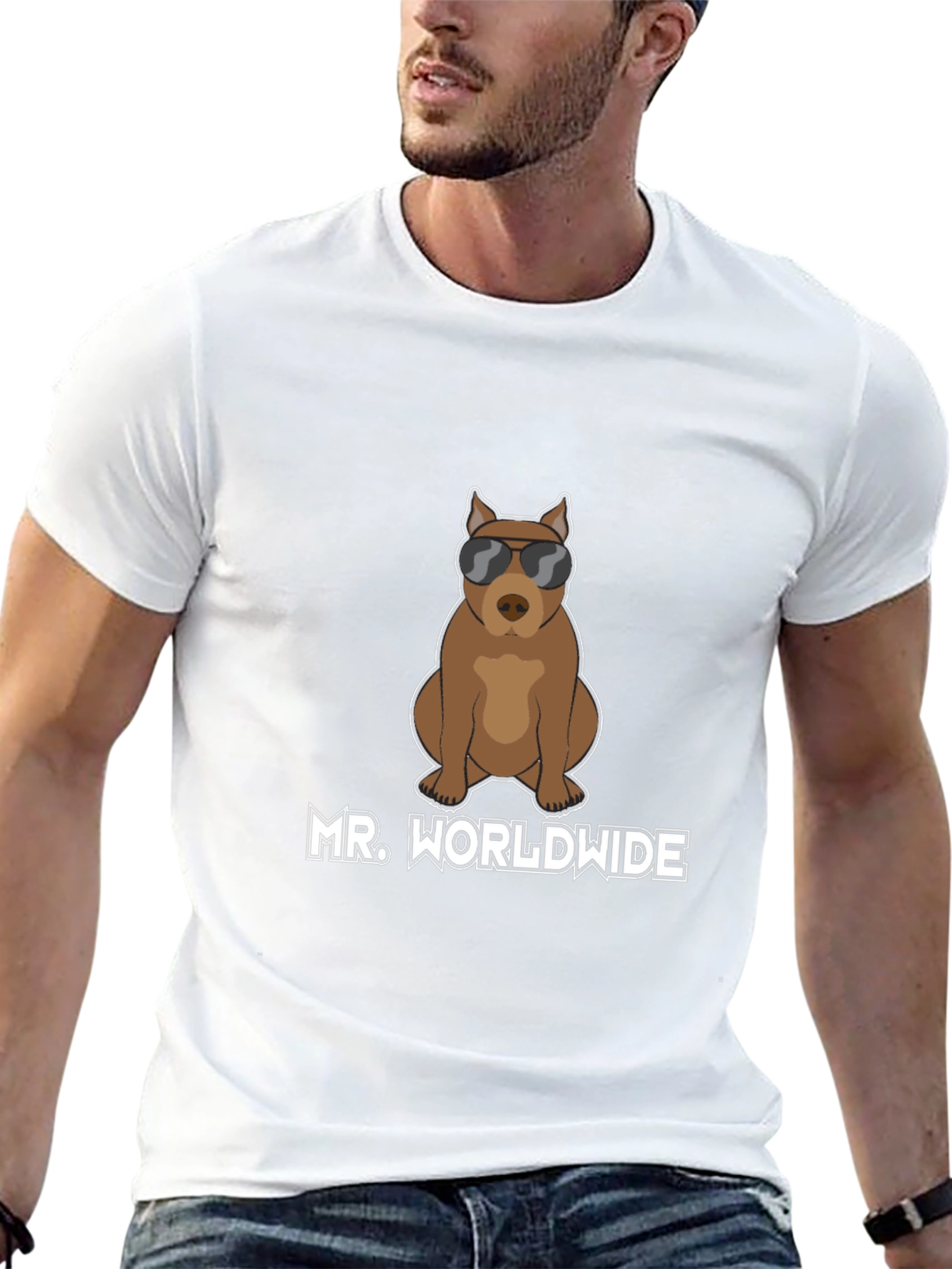 Mr. Worldwide Dog T-Shirt - Cool Canine Tee