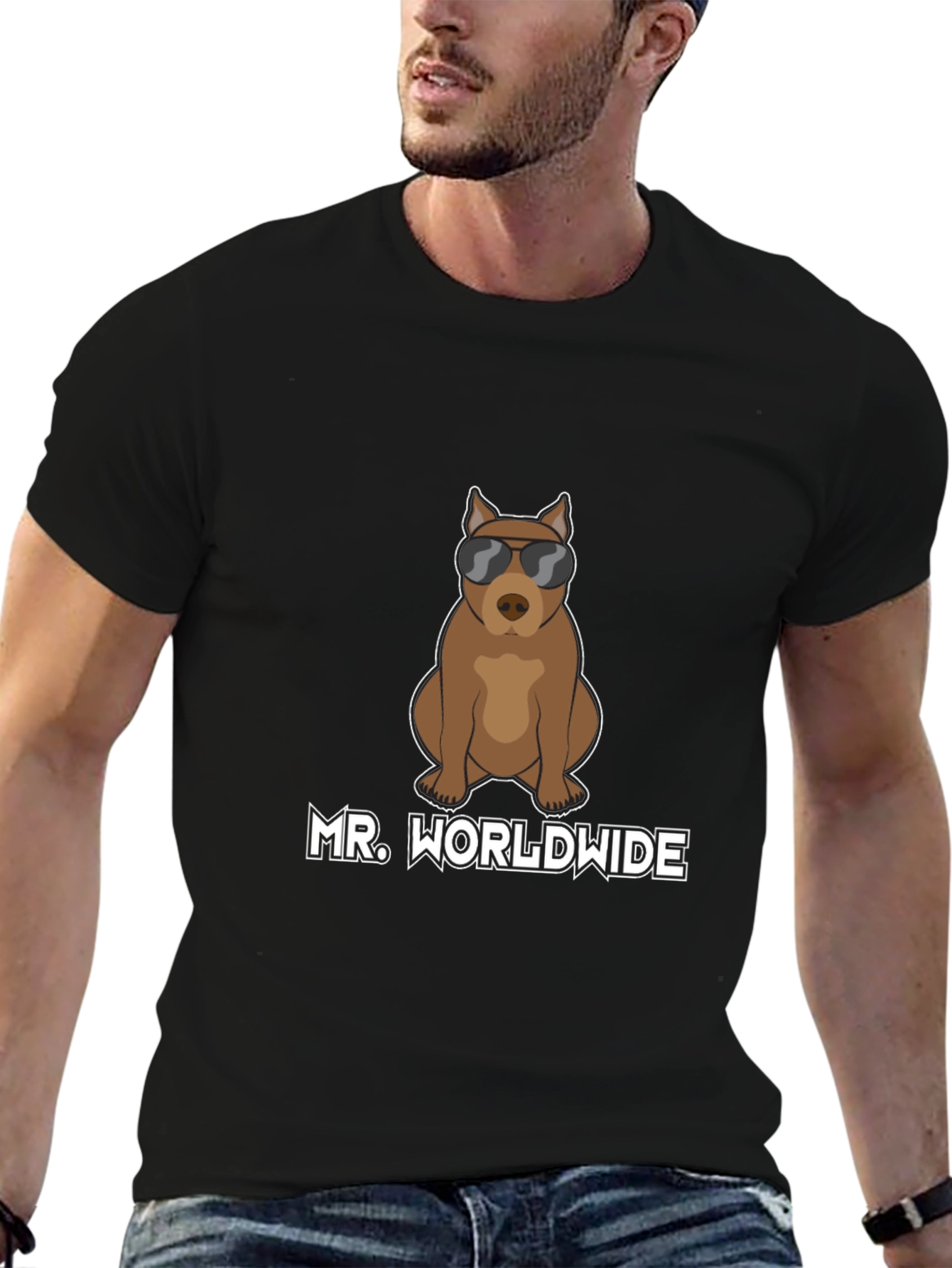 Mr. Worldwide Dog T-Shirt - Cool Canine Tee