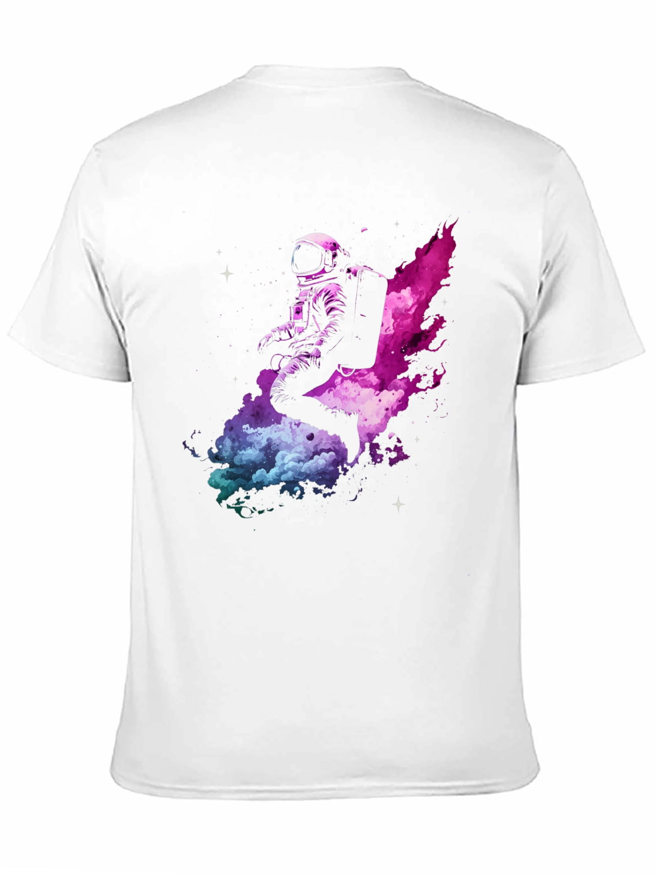 Astronaut in Space Black T-Shirt