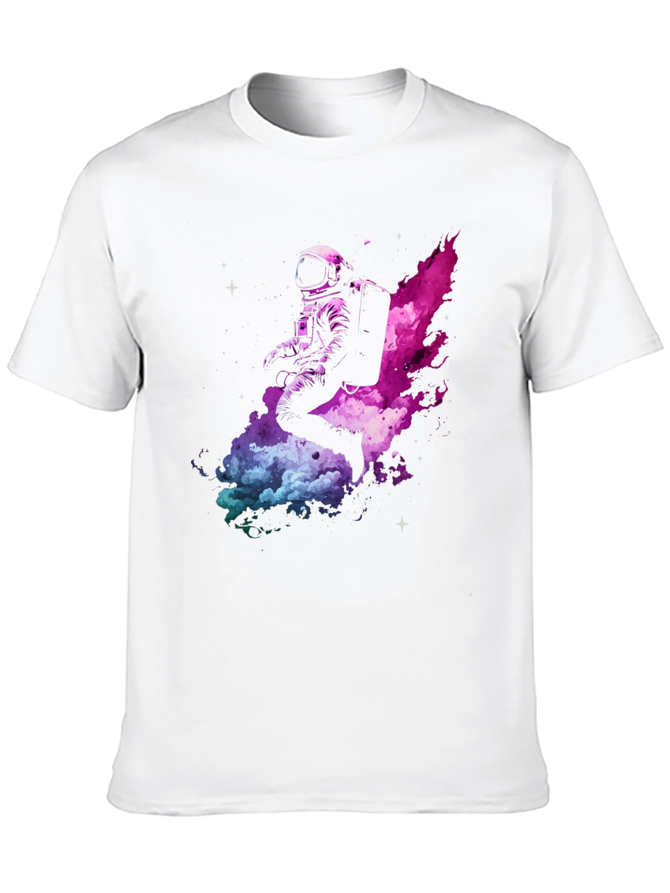 Astronaut in Space Black T-Shirt