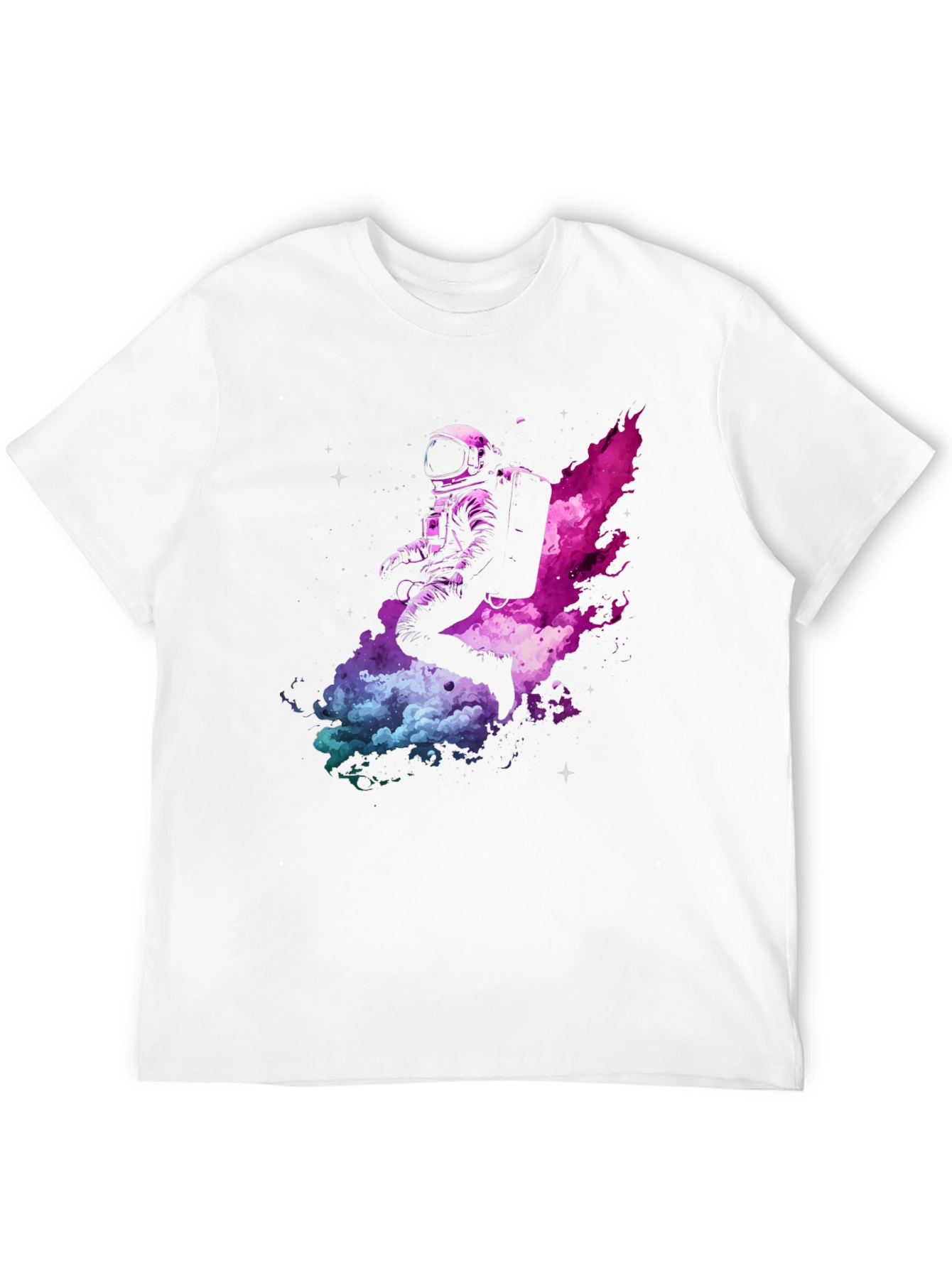 Astronaut in Space Black T-Shirt