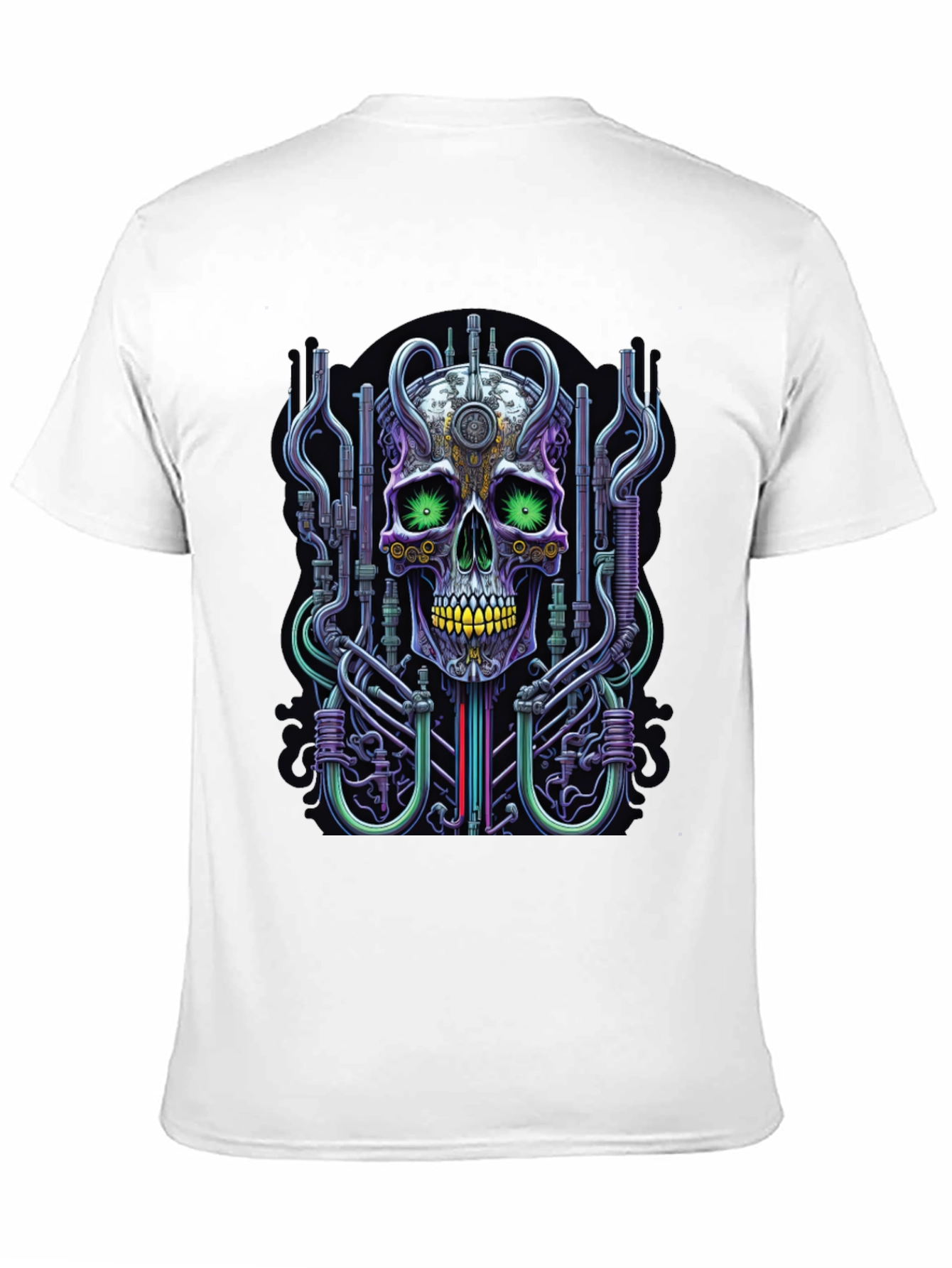 Cyberpunk Skull Graphic Tee - Unique Design
