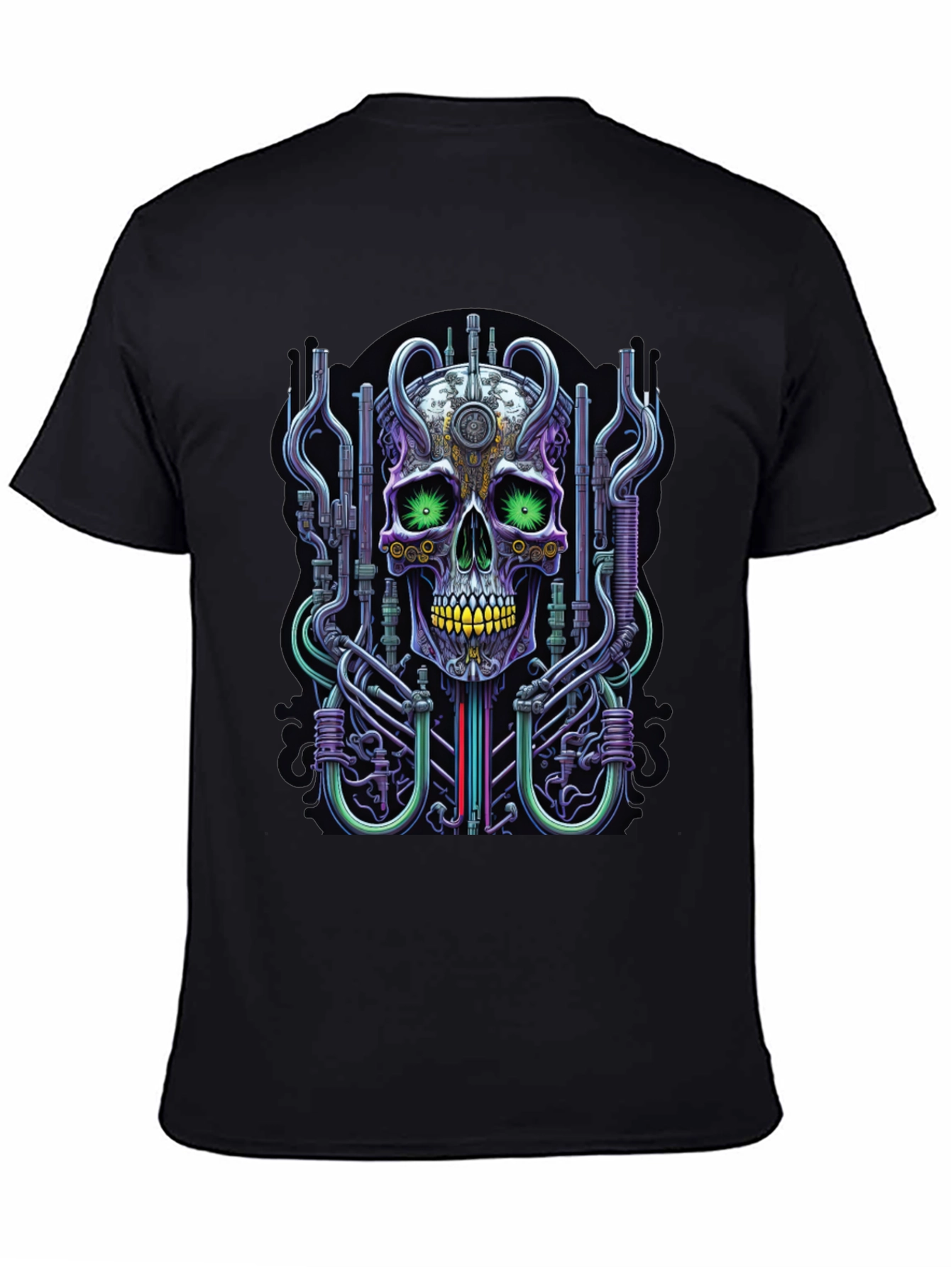 Cyberpunk Skull Graphic Tee - Unique Design