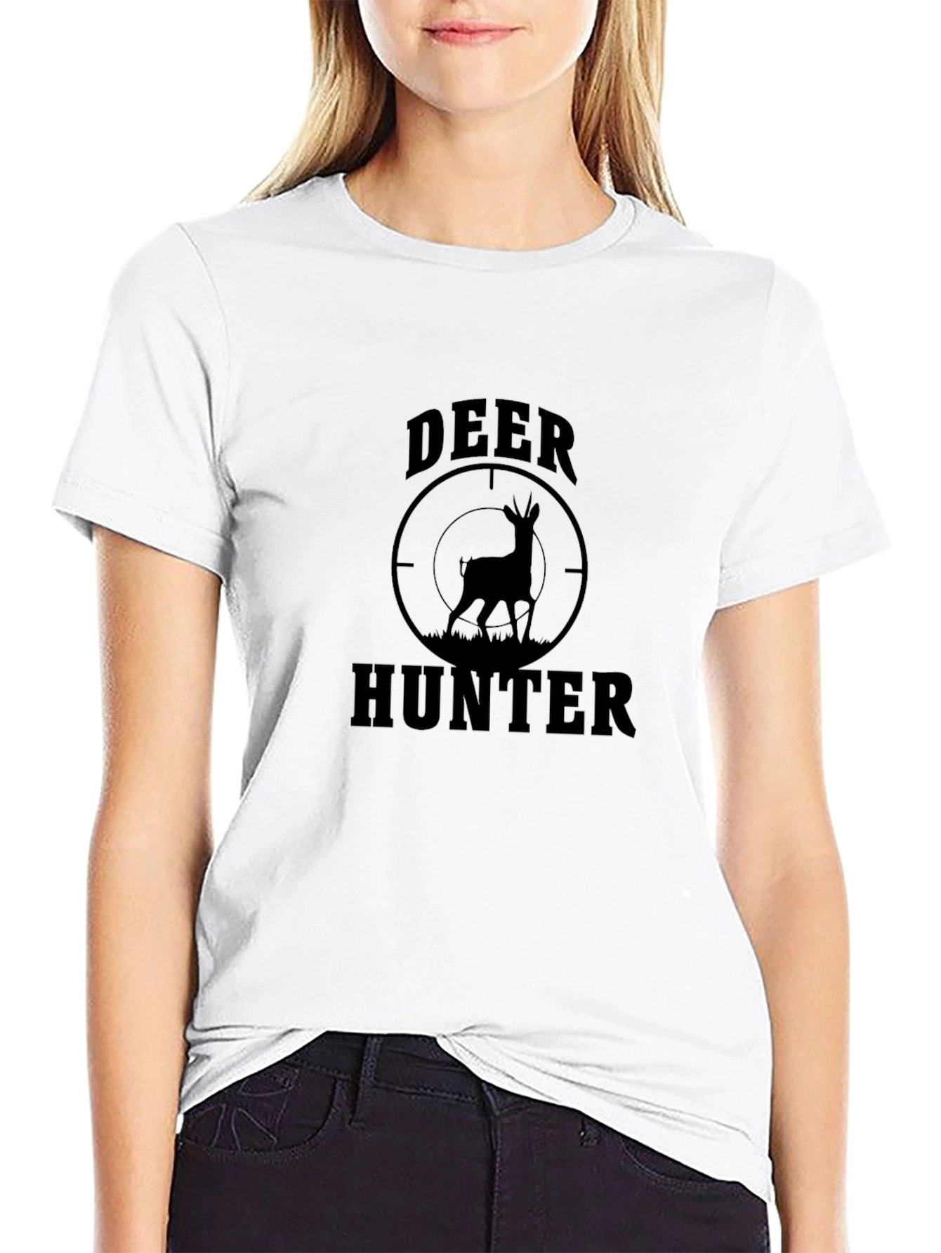 Deer Hunter Graphic Tee - Black Hunting T-Shirt