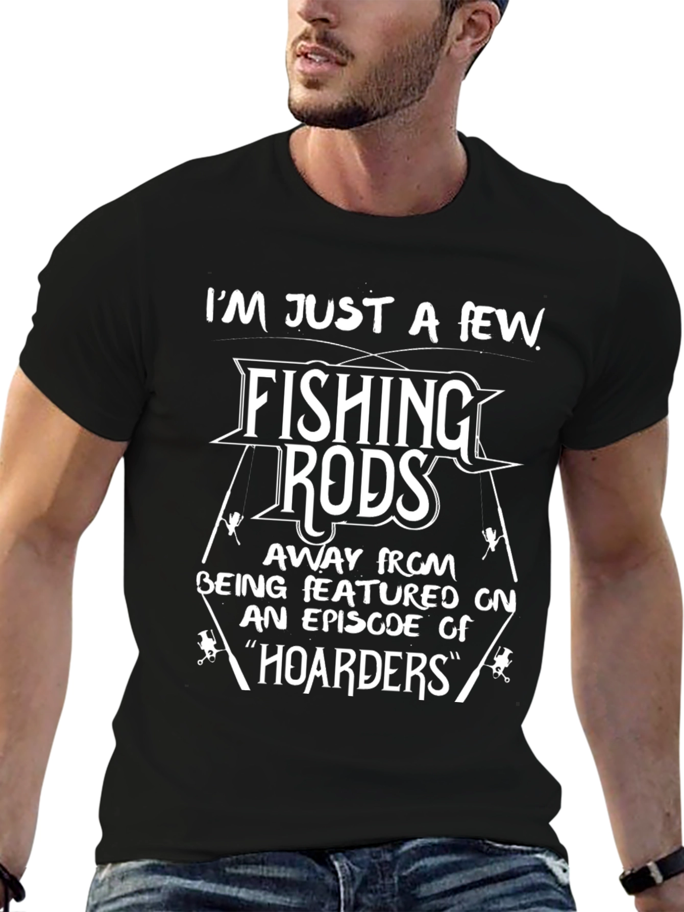 Fishing Rods Hoarders Mens T-Shirt