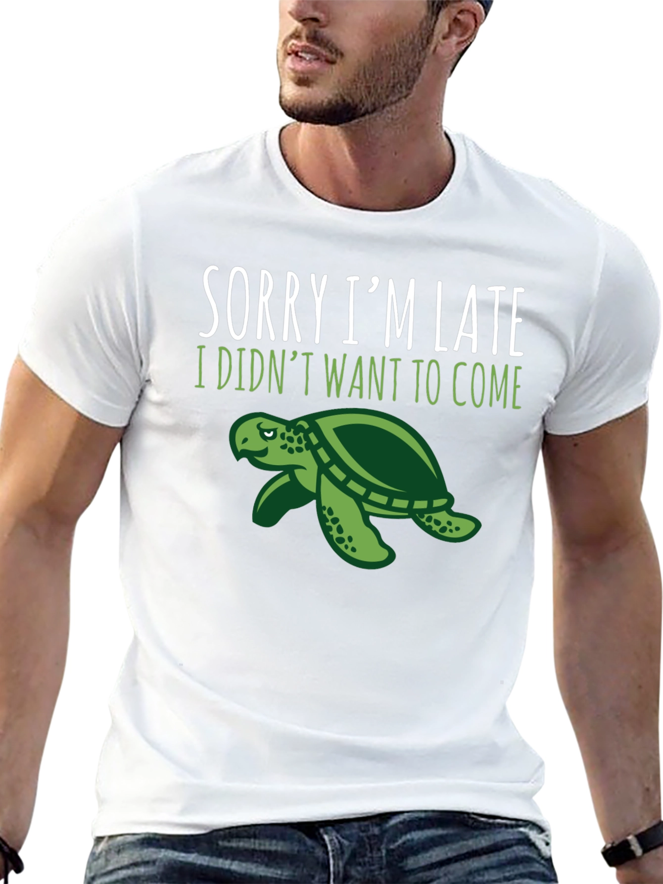 Sorry Im Late Turtle Graphic Tee