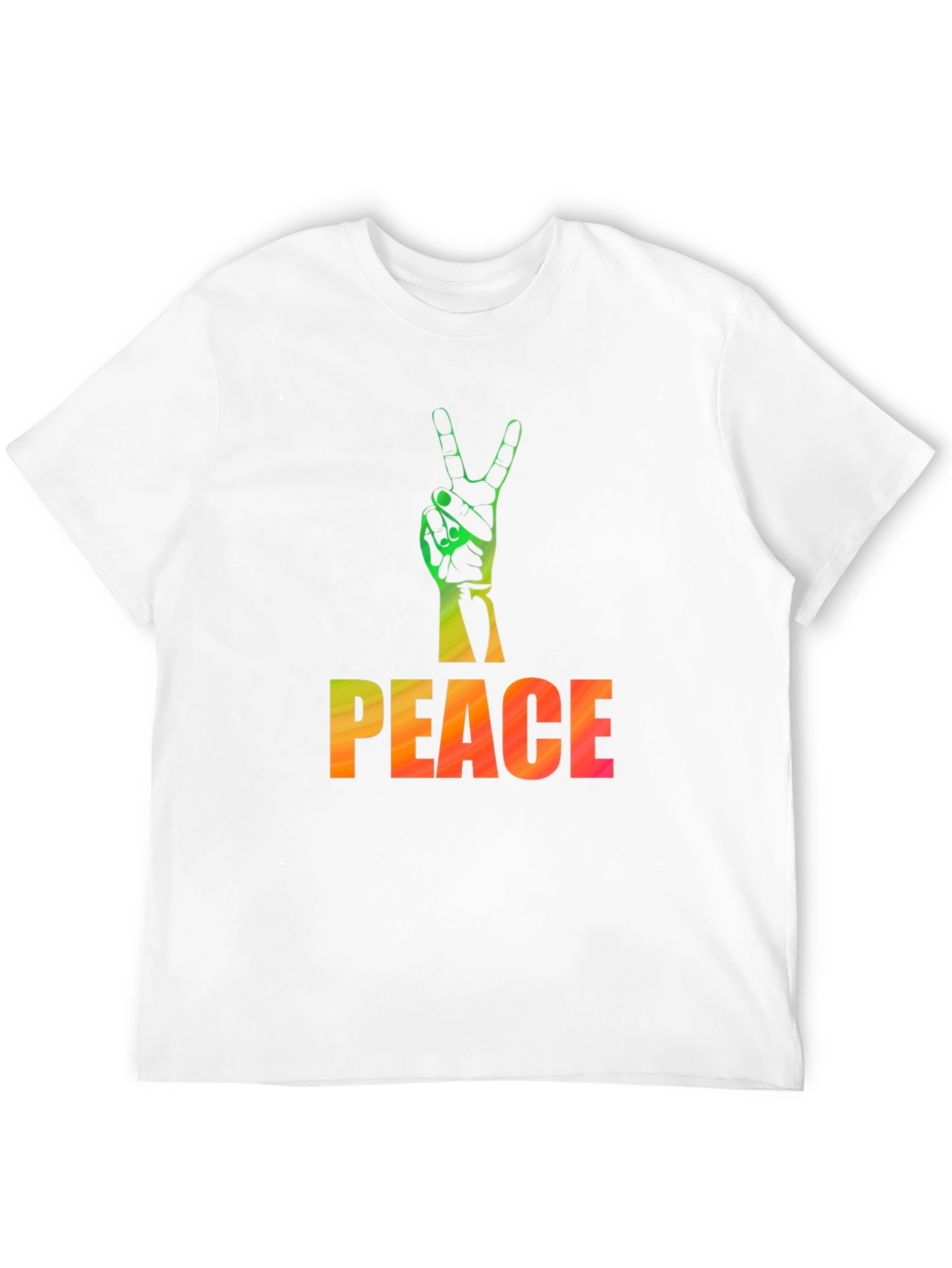 Peace Sign Graphic Tee - Black Casual T-Shirt