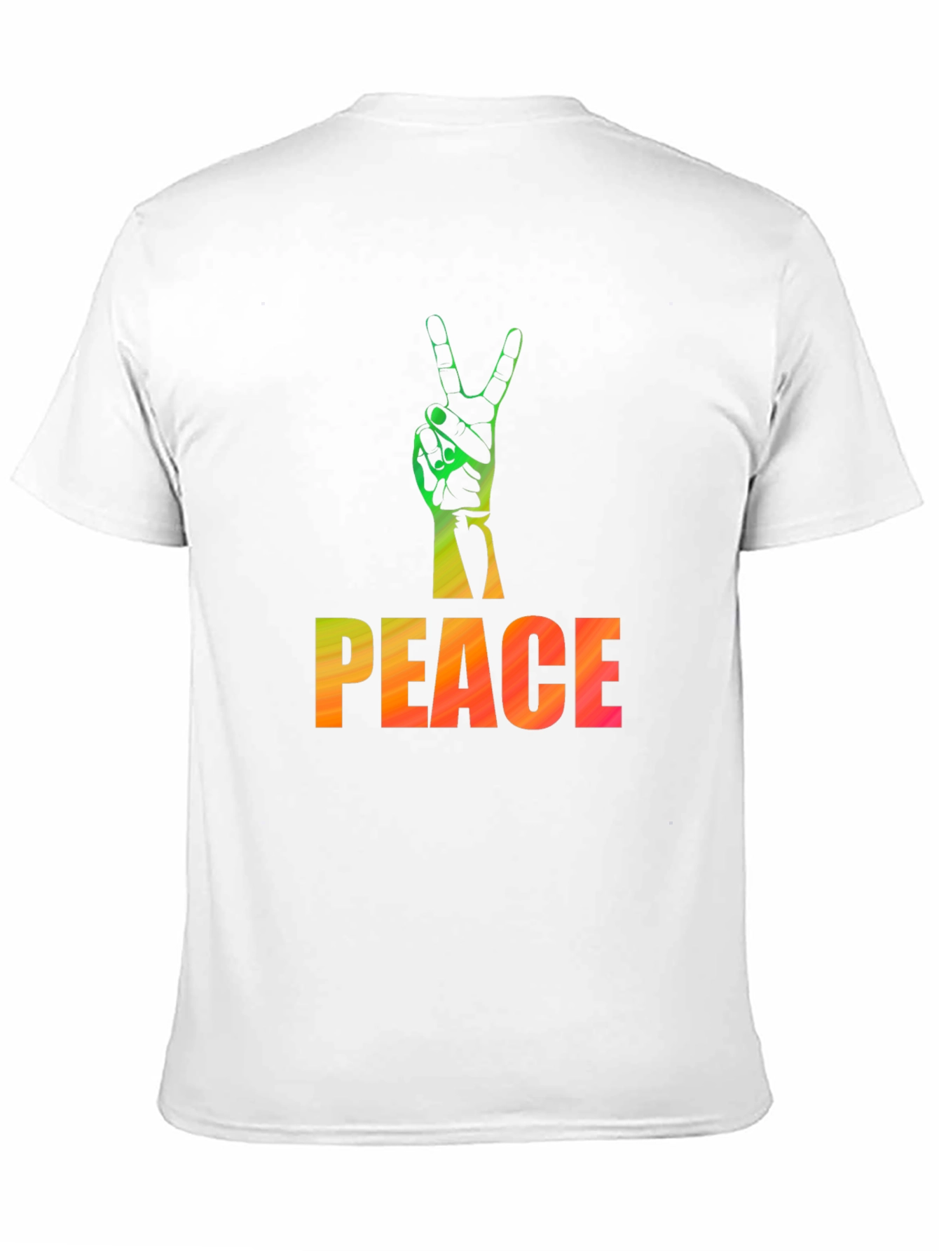 Peace Sign Graphic Tee - Black Casual T-Shirt