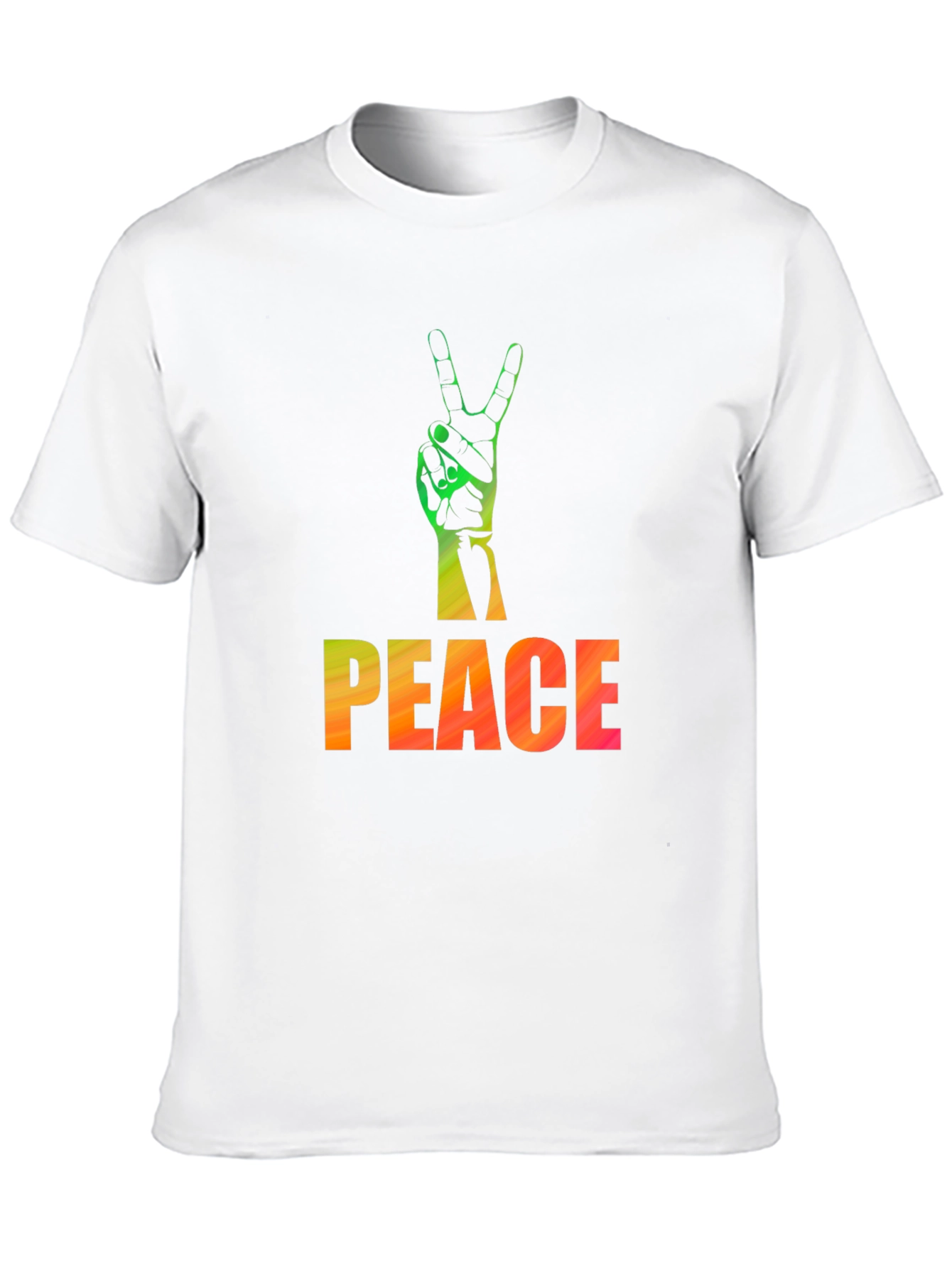 Peace Sign Graphic Tee - Black Casual T-Shirt